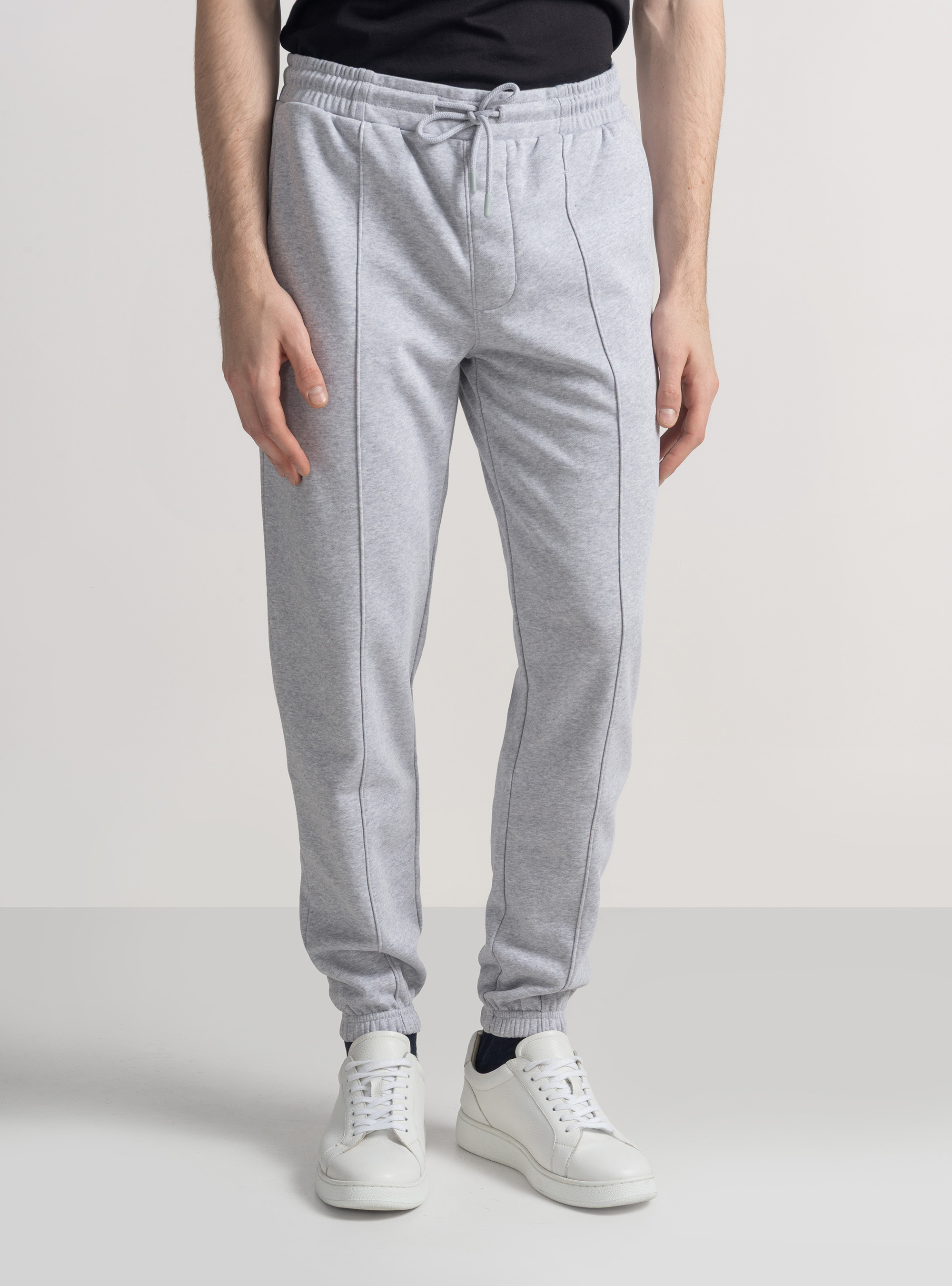 GT01 trousers in fleece, GRIGIO MELANGE 0151C