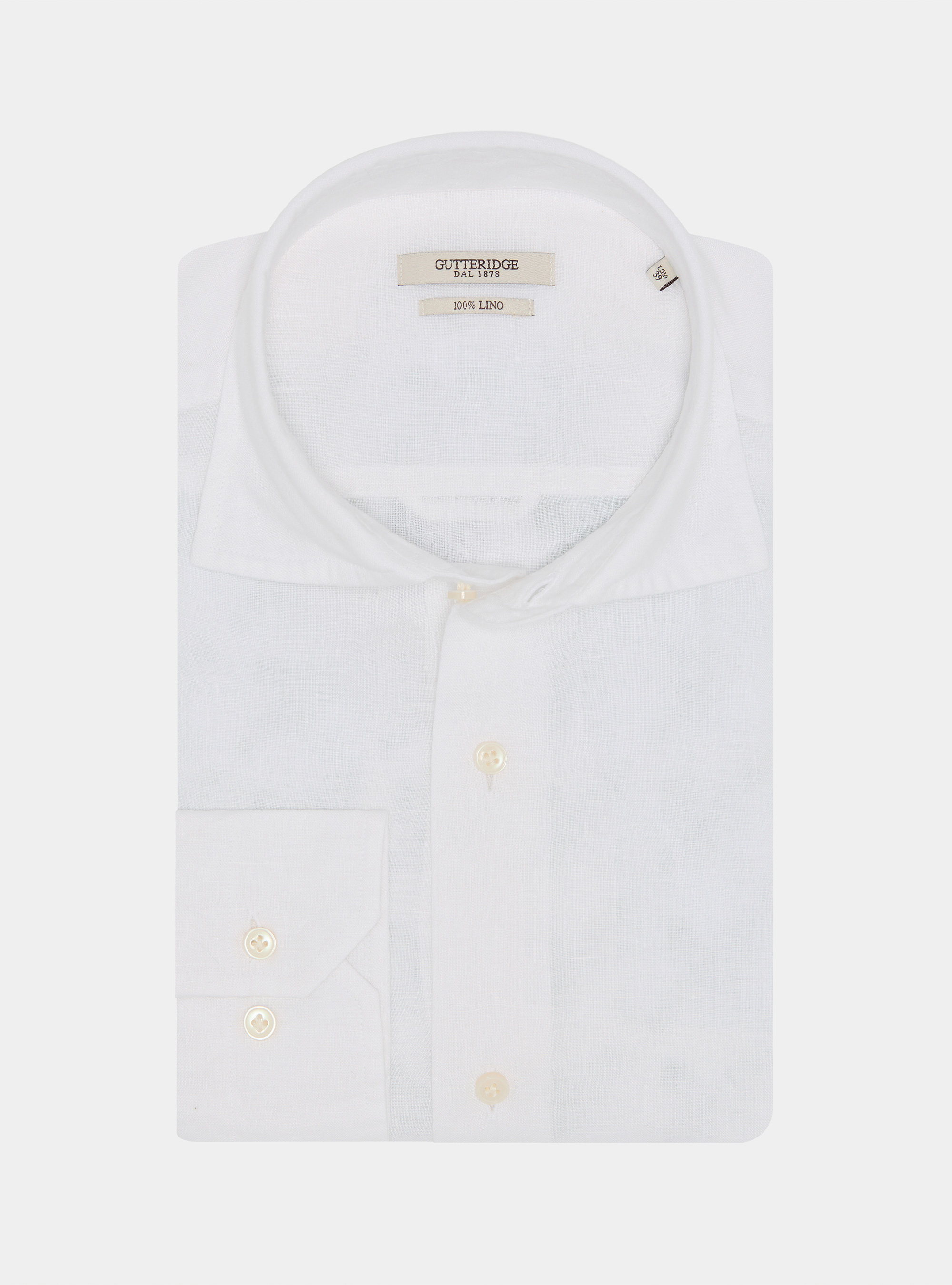 Camisa de lino puro, BLANCO