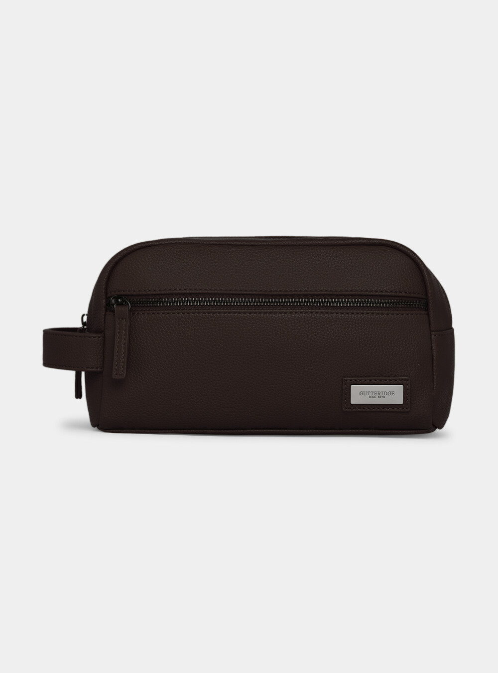 Necessaire with zip, BROWN