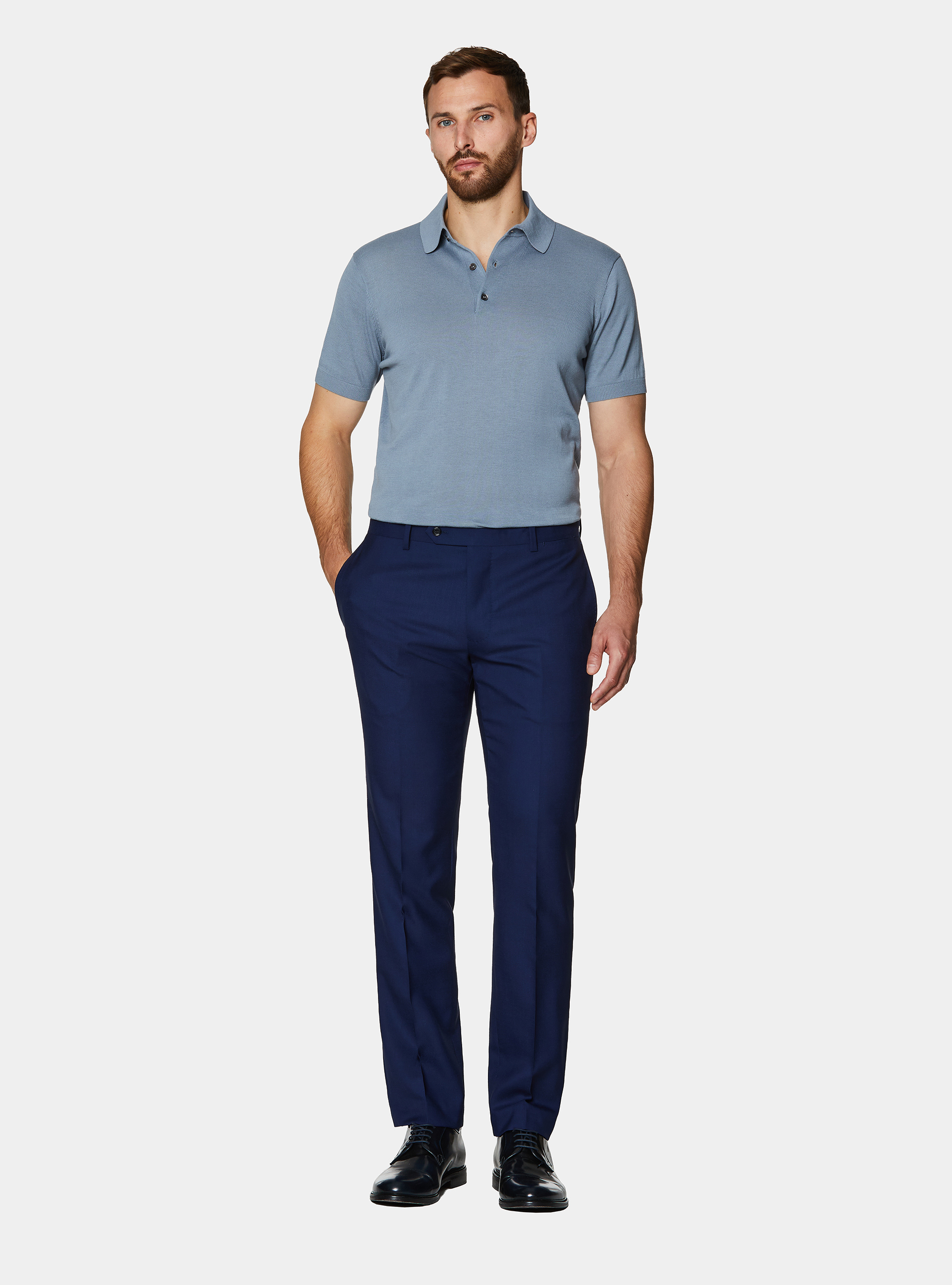 Poloshirt aus extrafeinem Baumwollstrick, AVIO 0292C