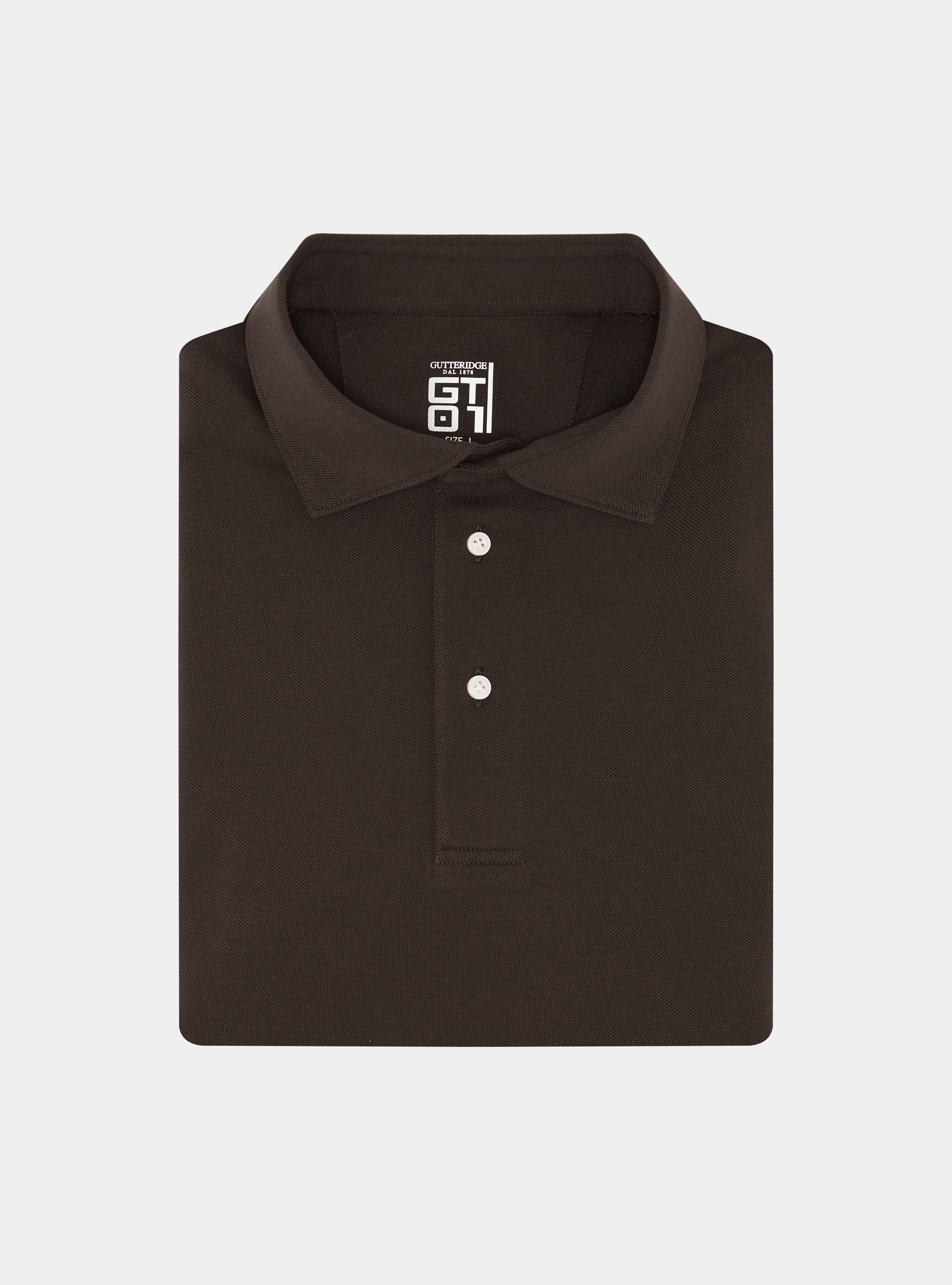 Polo en piqu&eacute; extensible GT01, MARRON