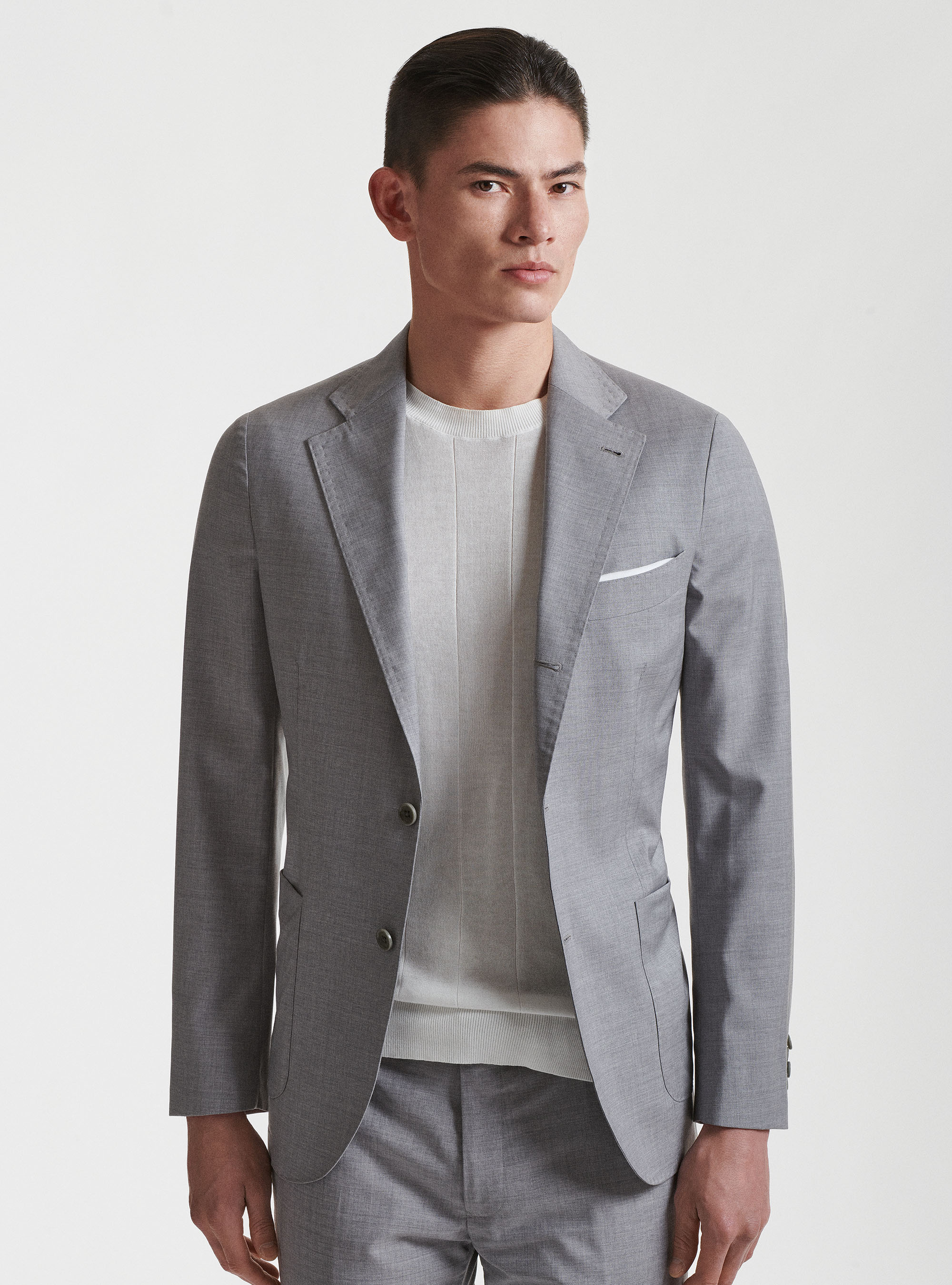 Anzugsjacke aus superfeiner Schurwolle 130's Reda, GRIGIO CHIARO 0256C