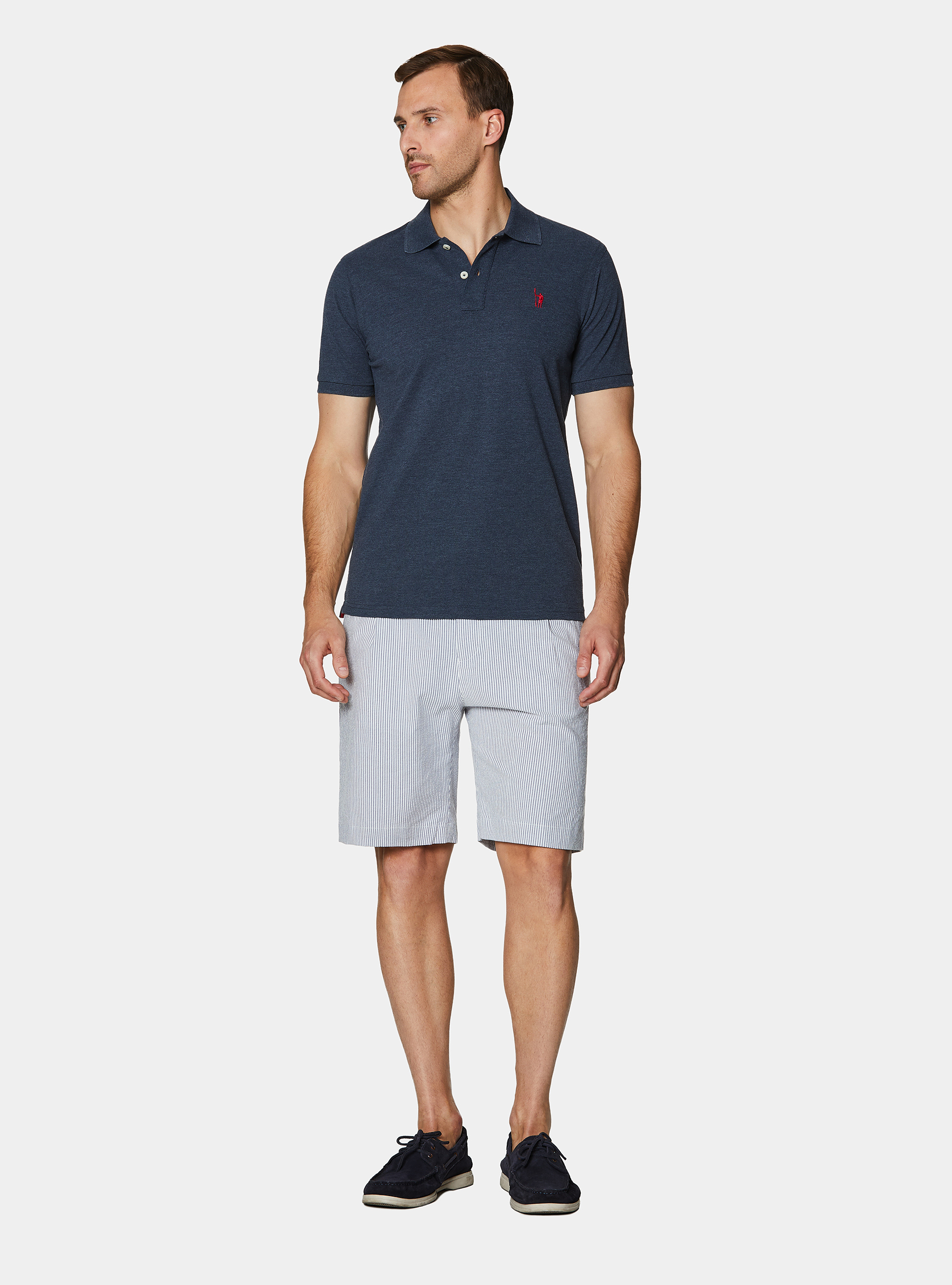 Klassisches Piqu&eacute;-Poloshirt, INCHIOSTRO 0232C