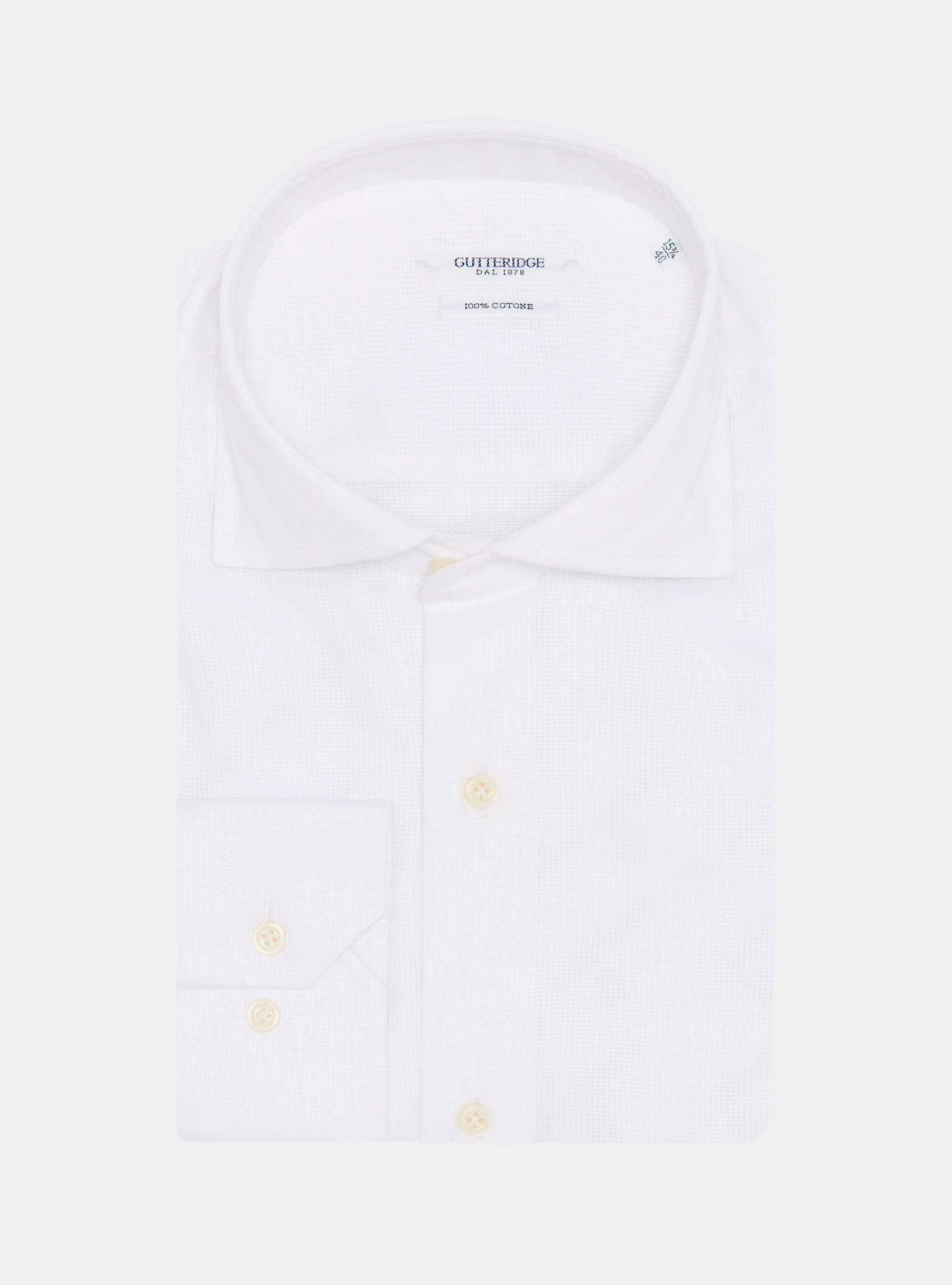 Textured cotton shirt, WHITE