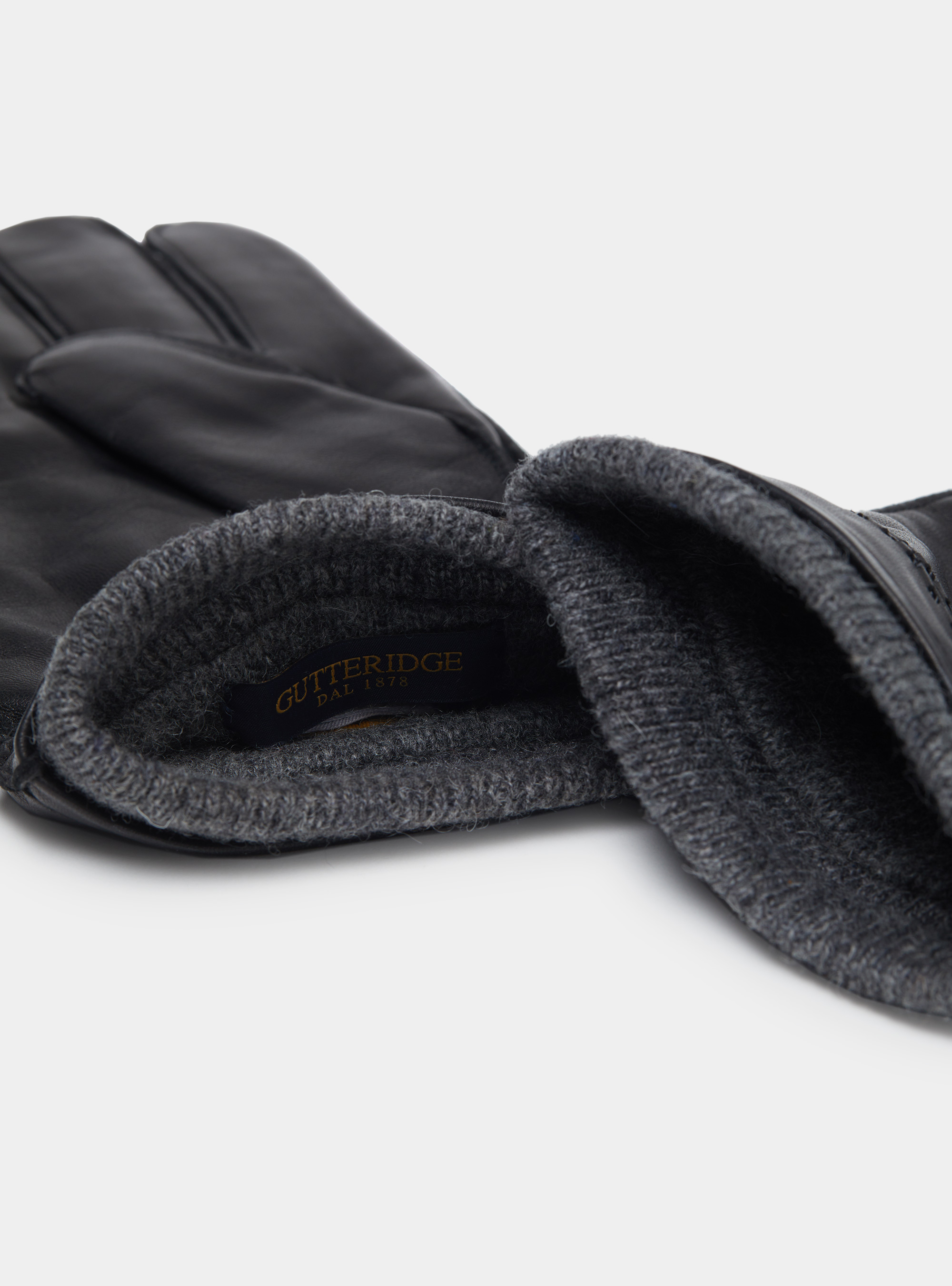 Leather gloves, BLACK