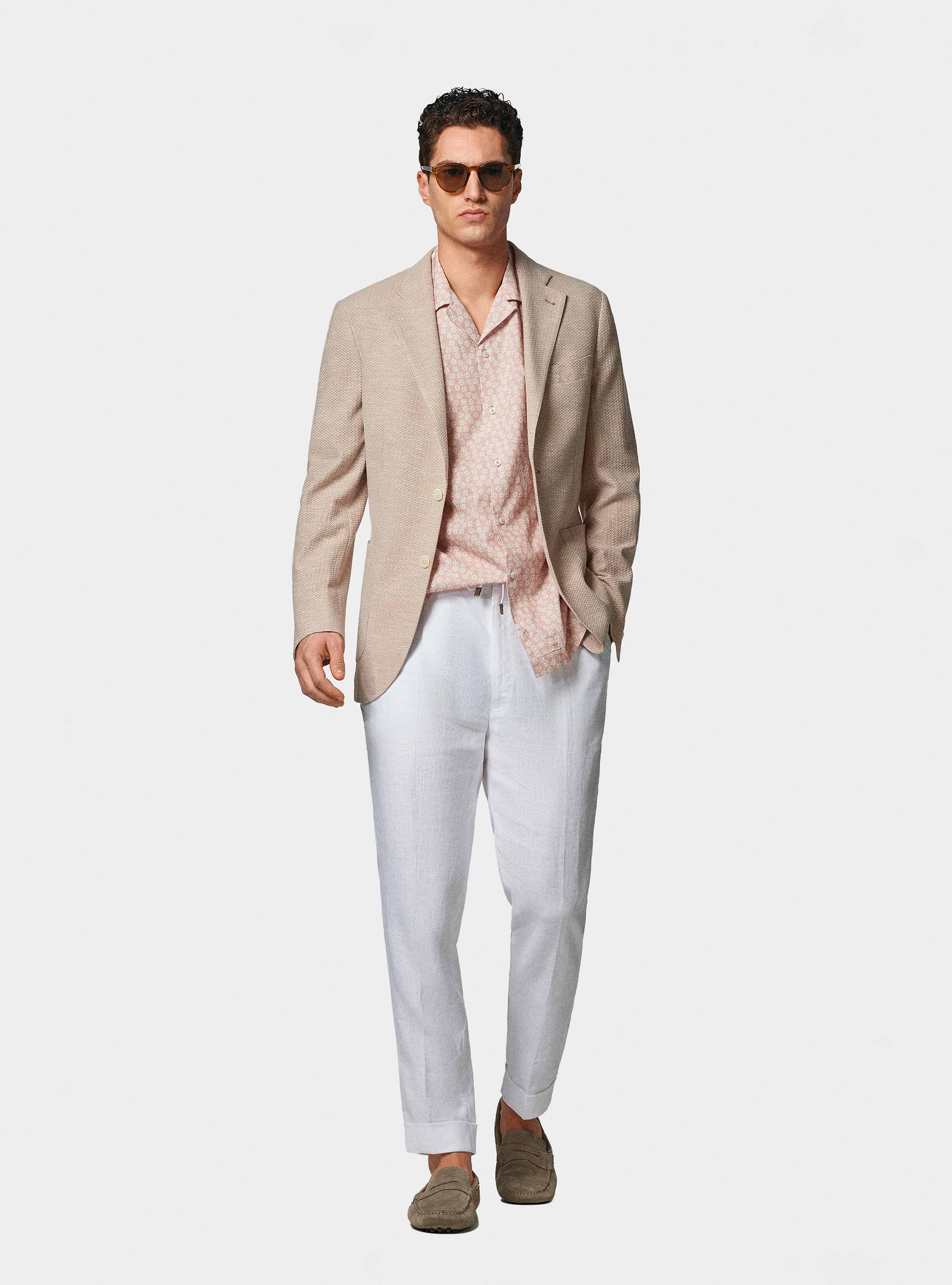 Cotton and linen jersey blazer, PESCA 0461C