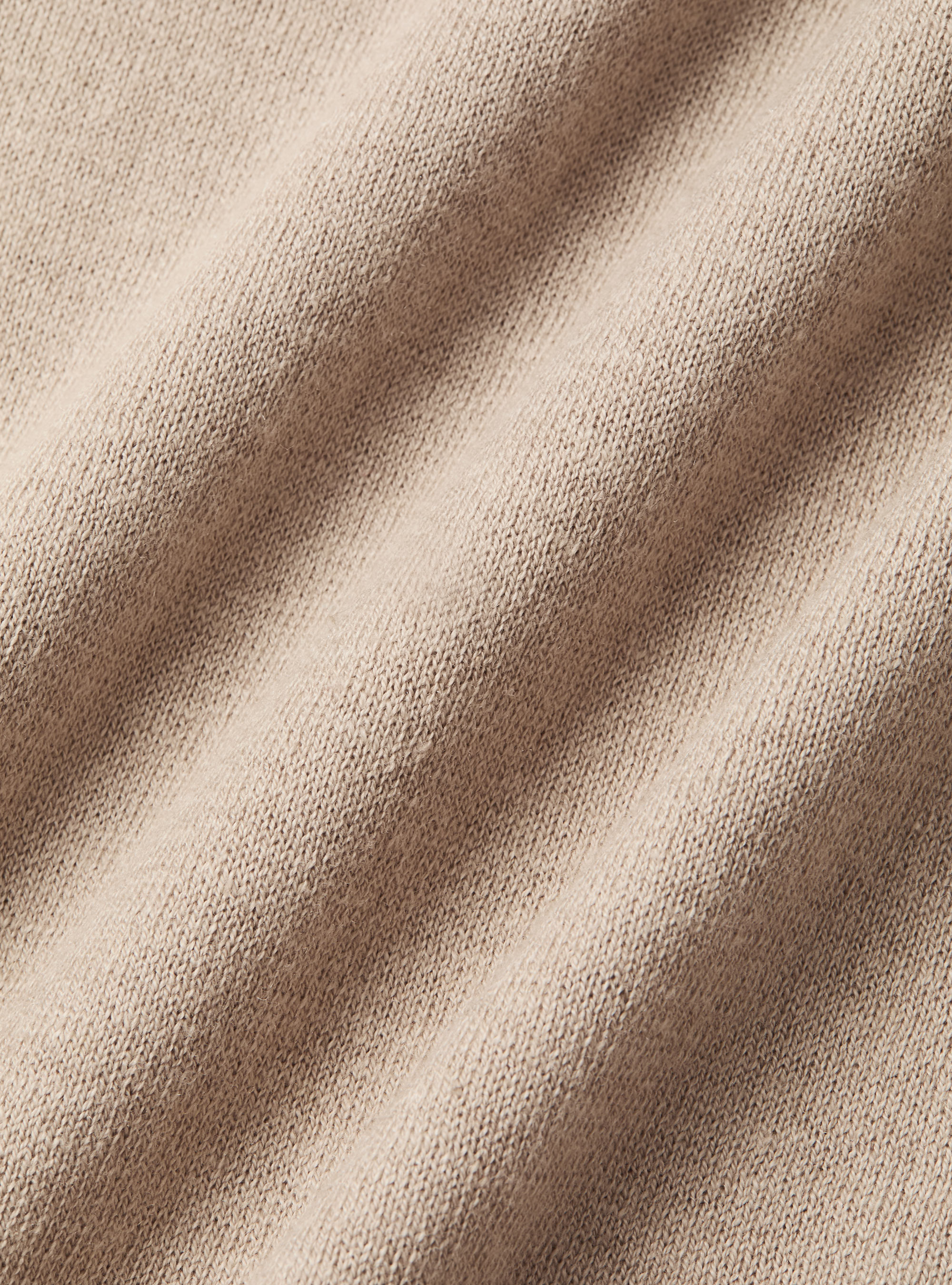 Maglia girocollo in cotone seta e cashmere, SABBIA