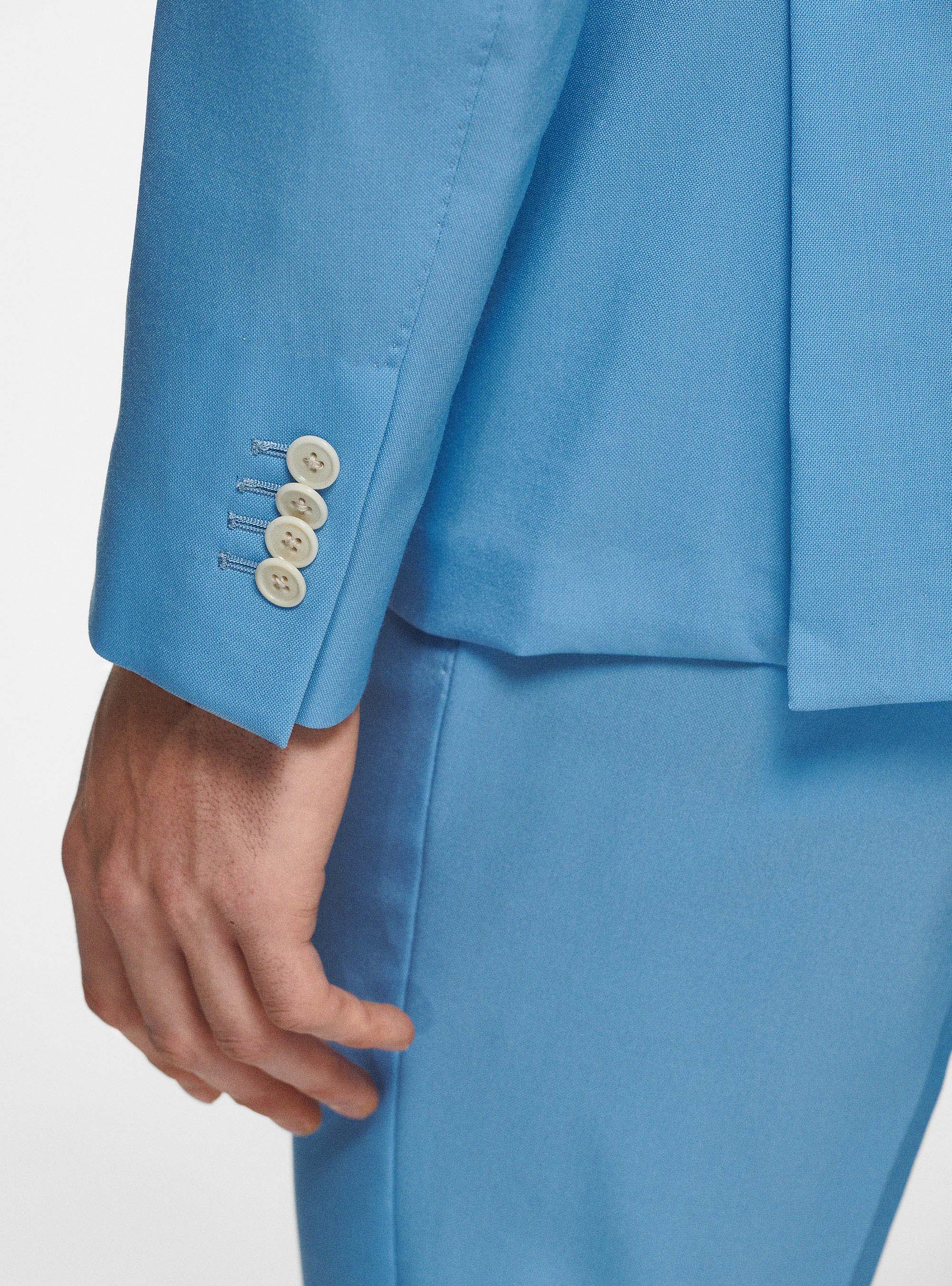 Veste en pure laine Vitale Barberis Canonico, BLEU CIEL