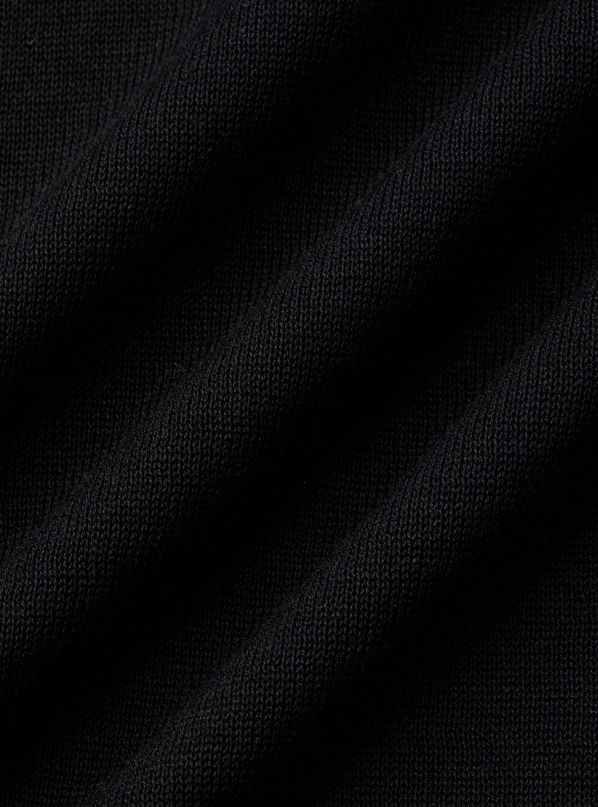 Cotton and silk polo shirt, BLACK
