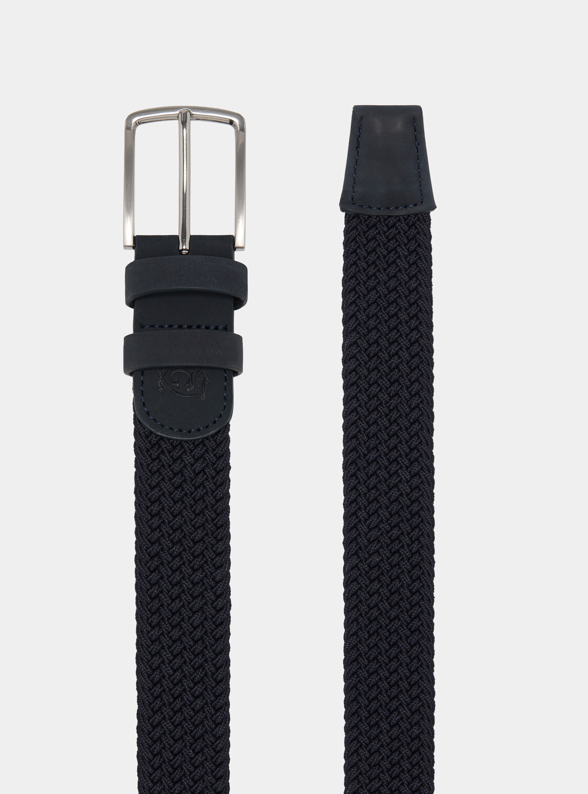 Elastic braided belt, NAVY BLUE