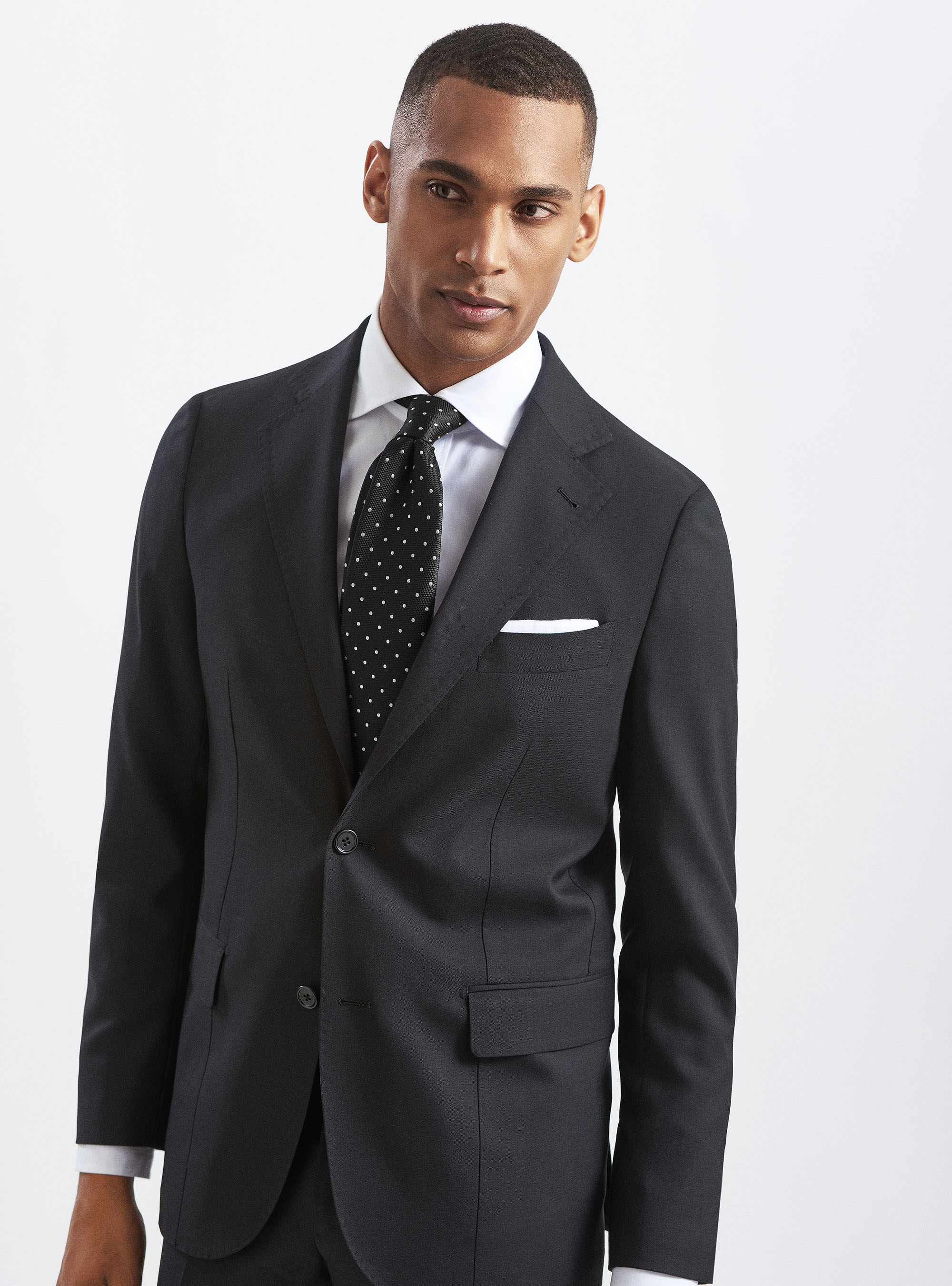 Suit blazer in pure wool Vitale Barberis Canonico fabric, BLACK