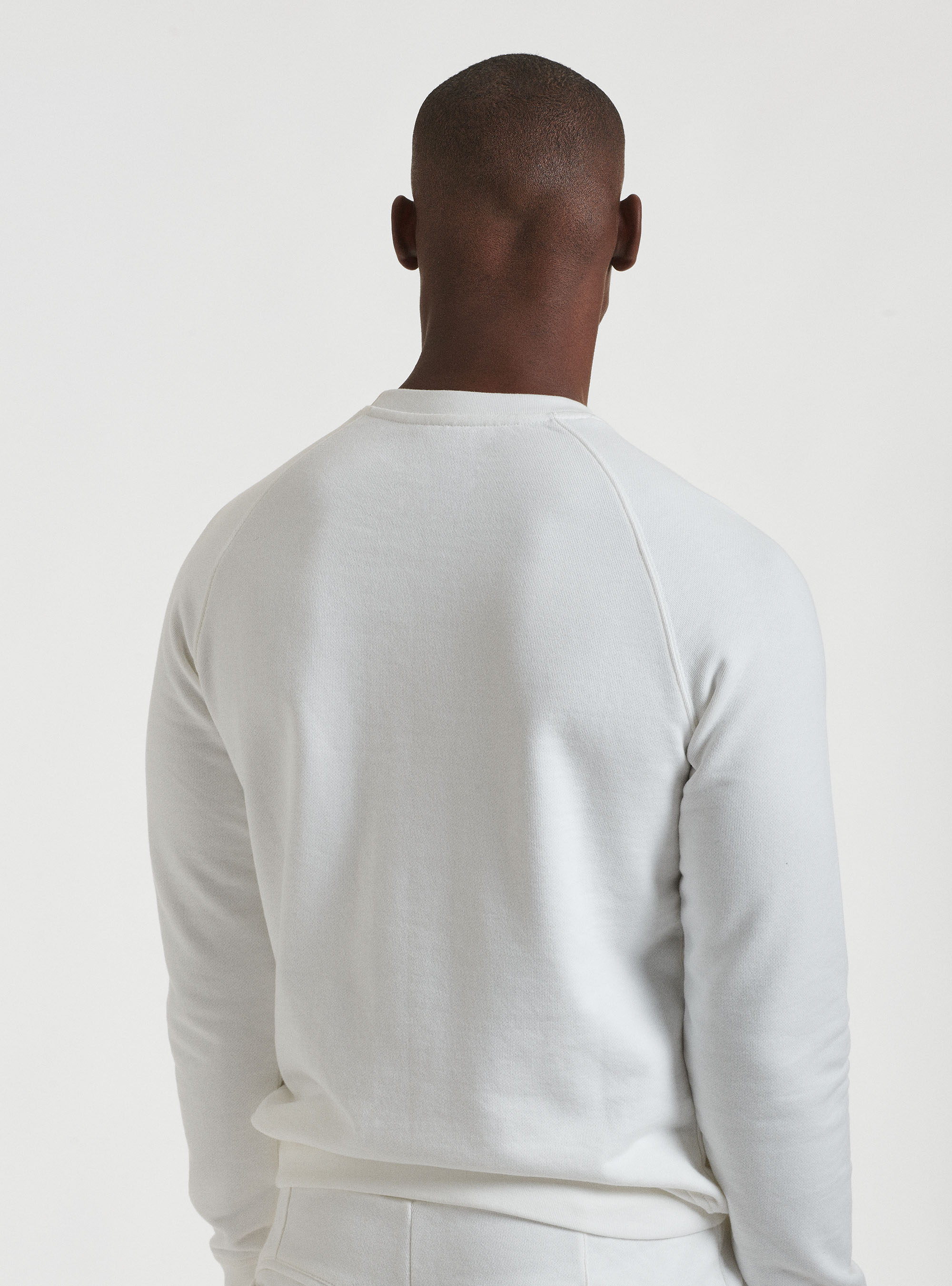 Solid-colour sweatshirt, WHITE
