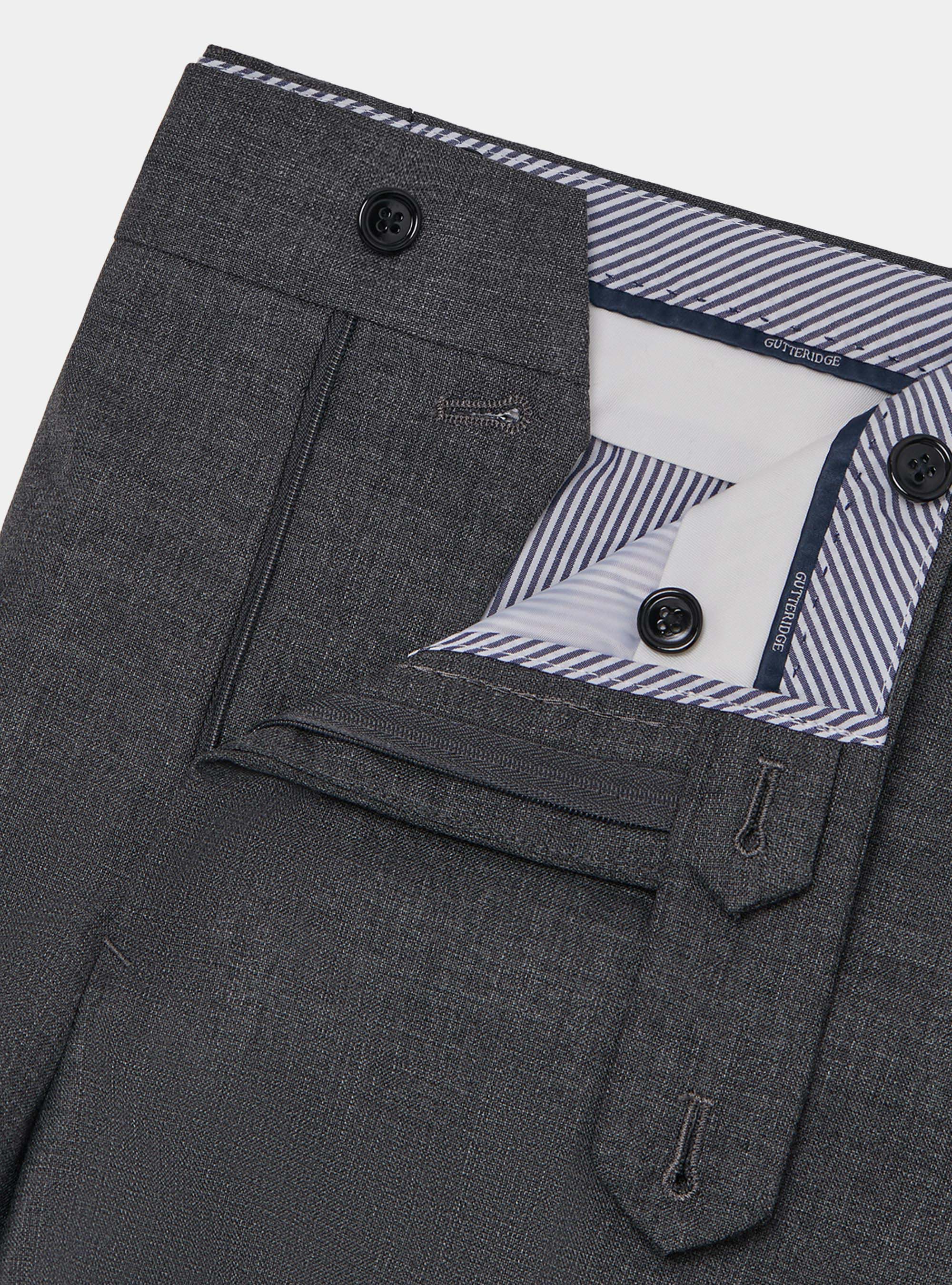 Pure wool trousers Vitale Barberis Canonico, ASFALTO 0112C