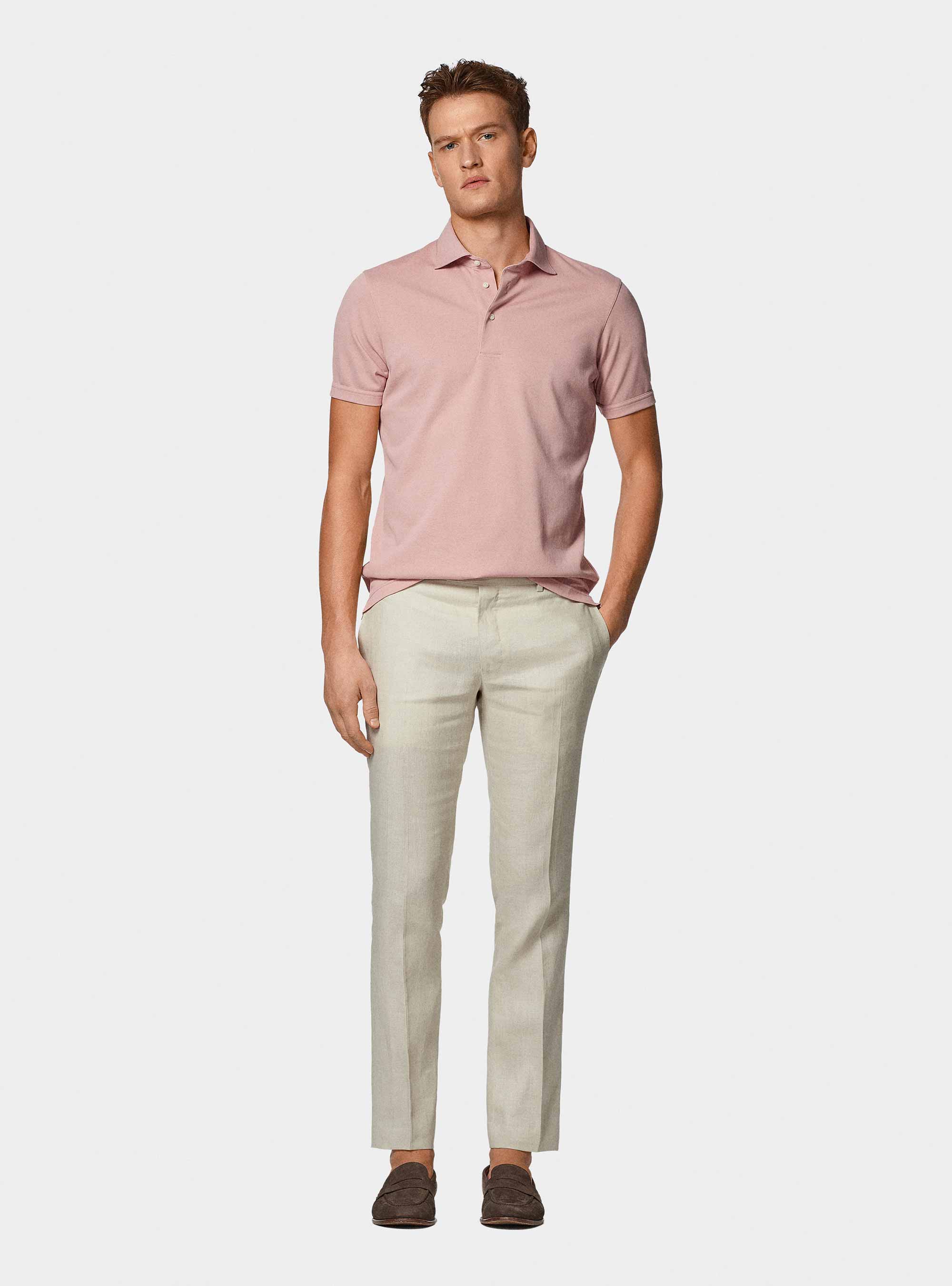 GT01 stretch pique polo shirt, 0441C ROSA SCURO