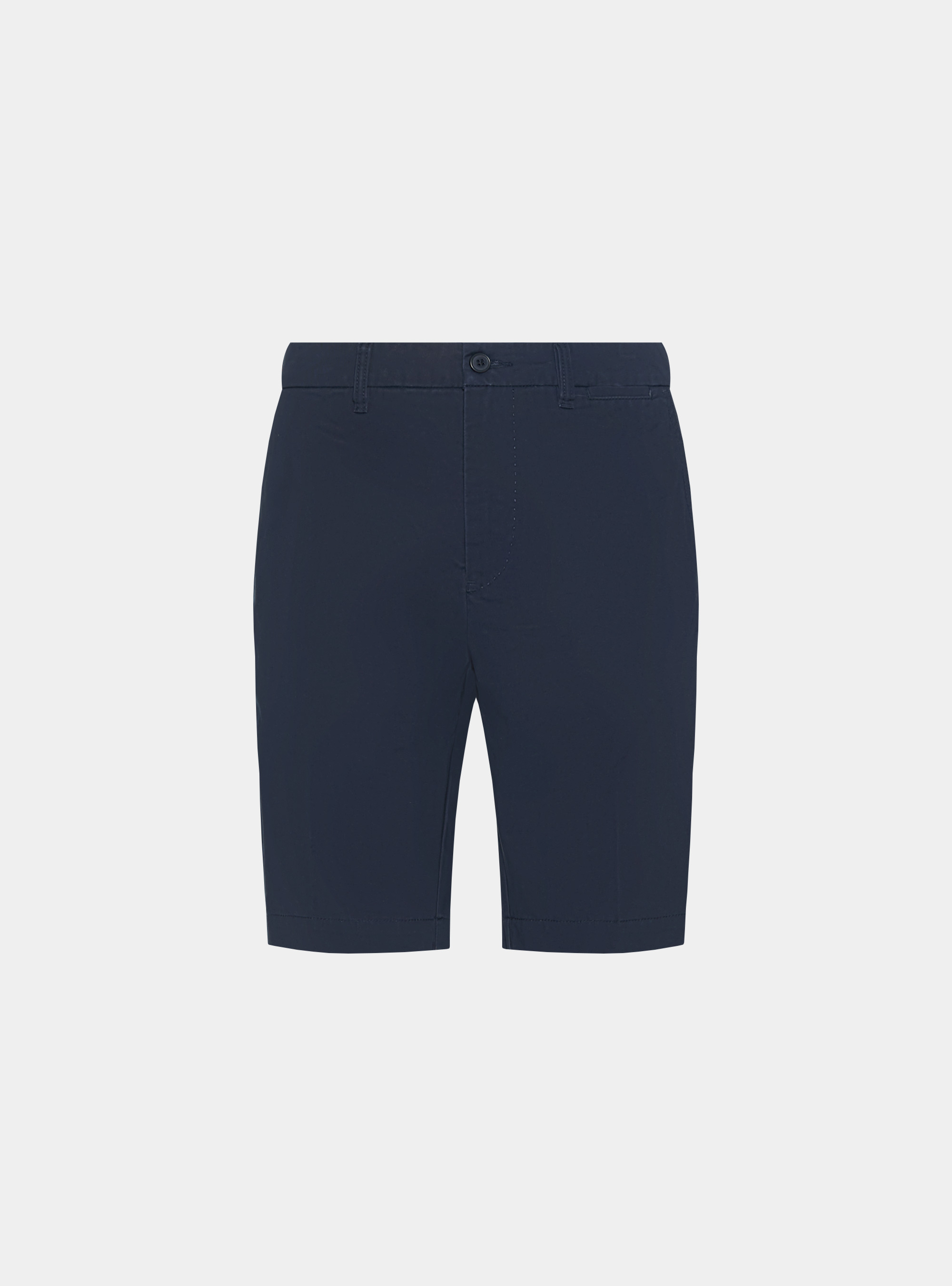 Bermuda en serg&eacute; de coton, BLEU MARINE