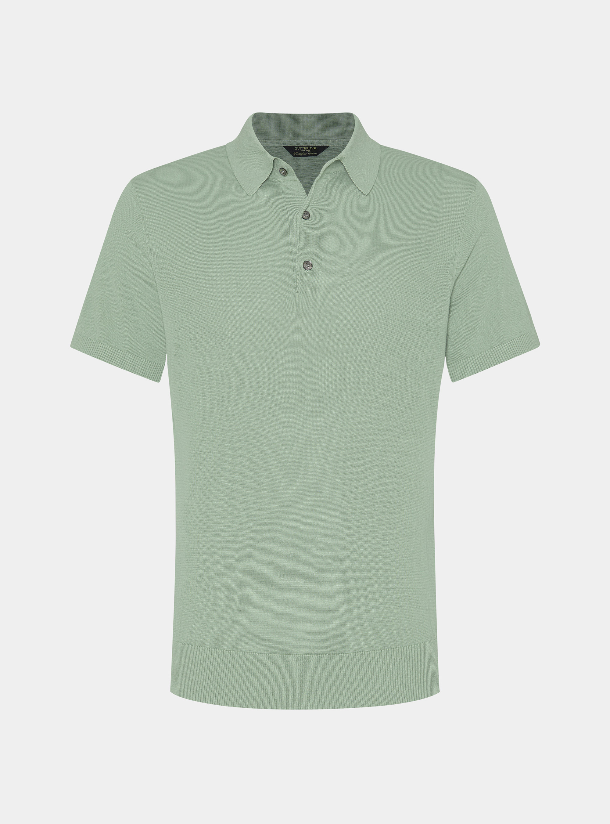 Poloshirt aus extrafeinem Baumwollstrick, SALVIA 0602C