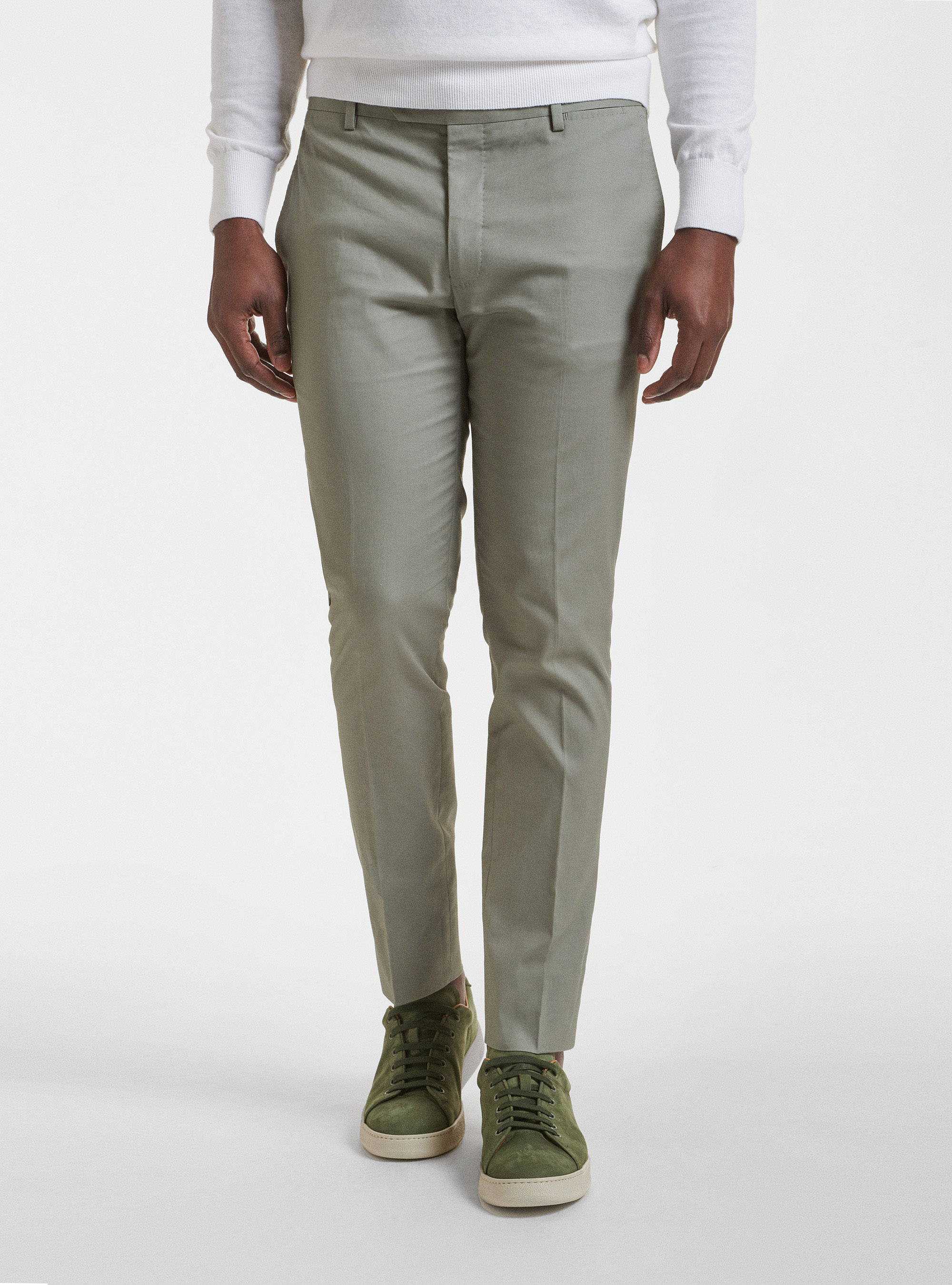 Armoured cotton suit trousers, SALVIA 0602C