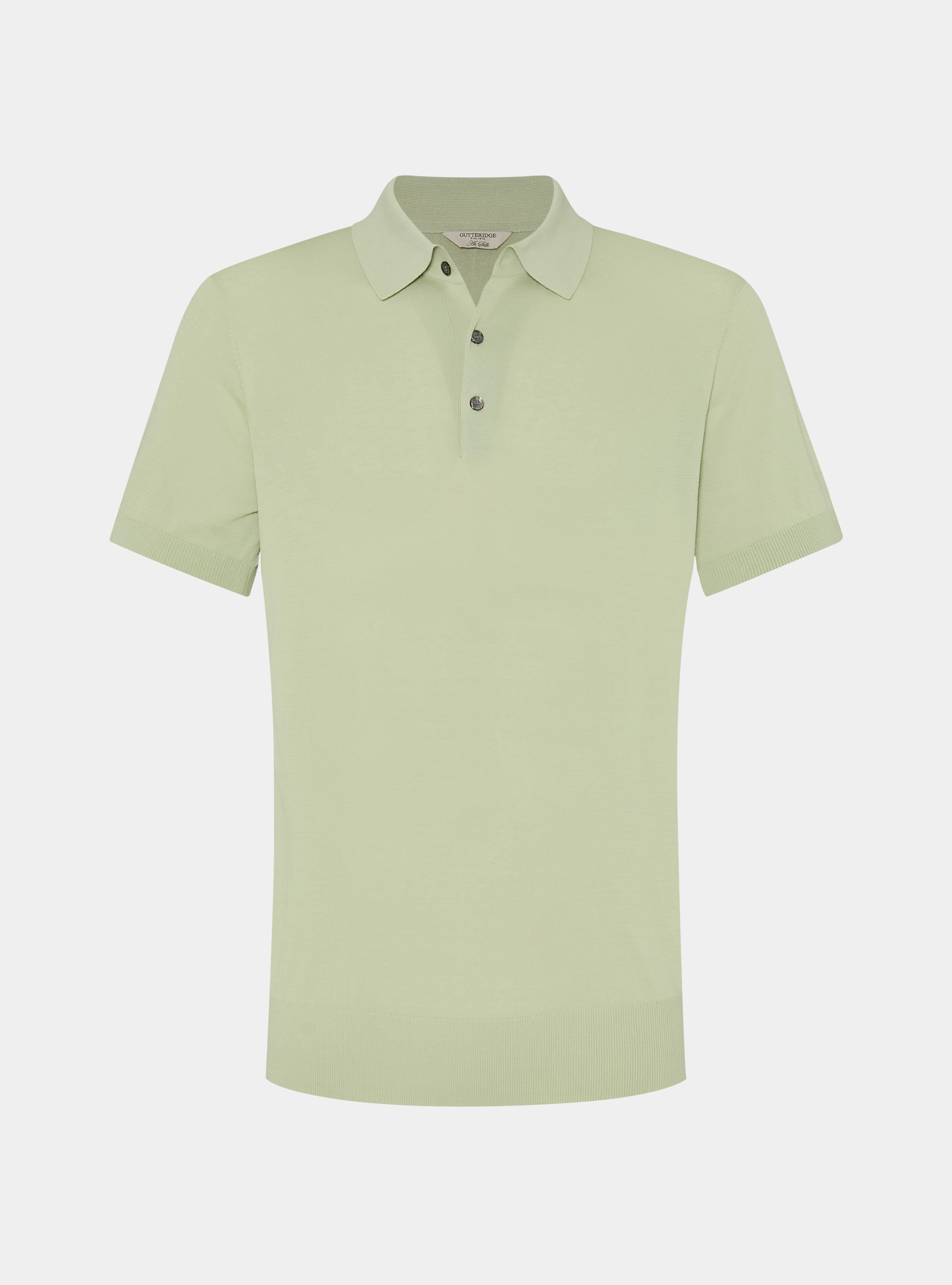 Polo de algod&oacute;n y seda, 0620C VERDE CHIARO