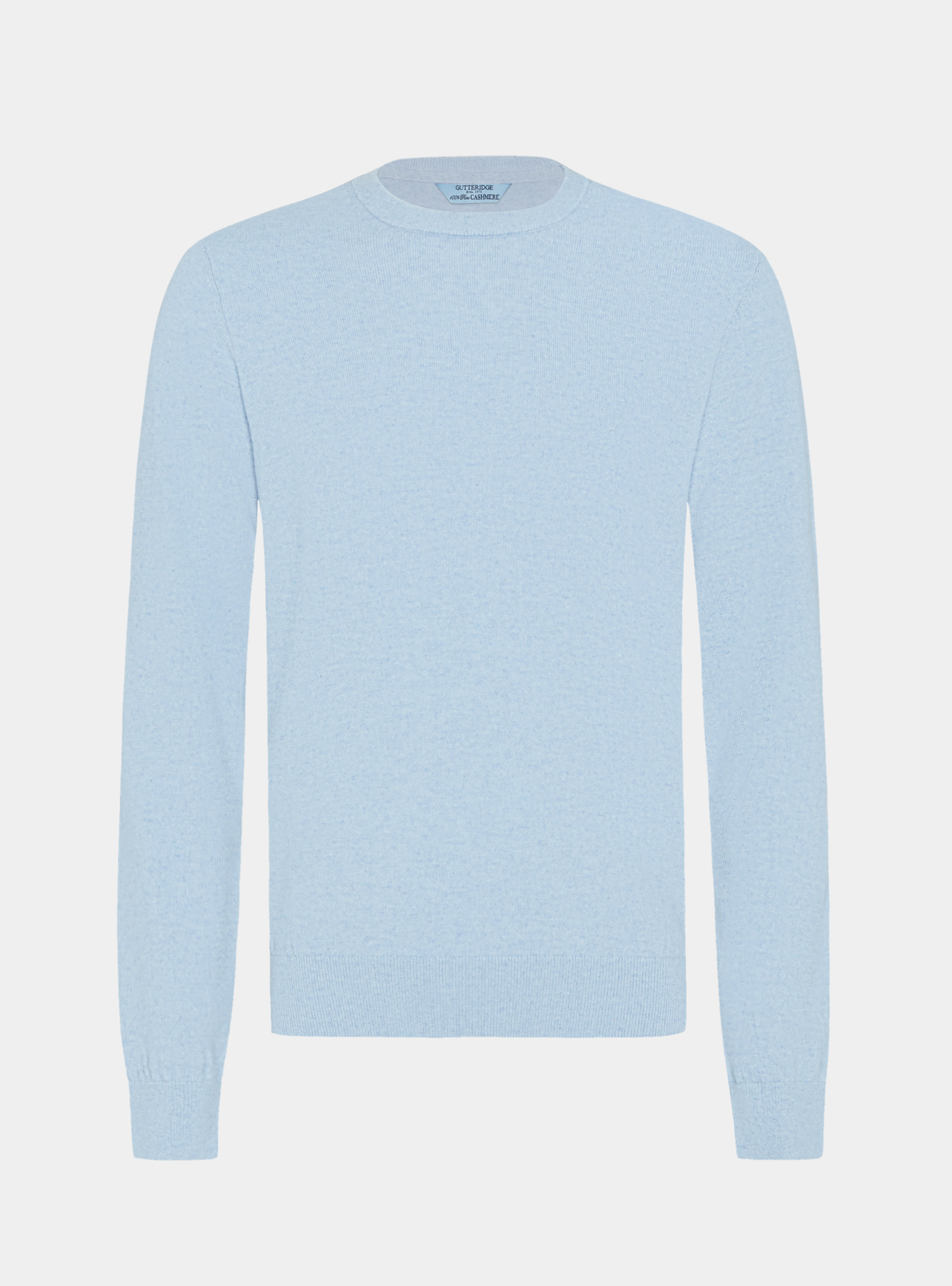 Cashmere crew-neck sweater, AZZURRO POLVERE 0283C