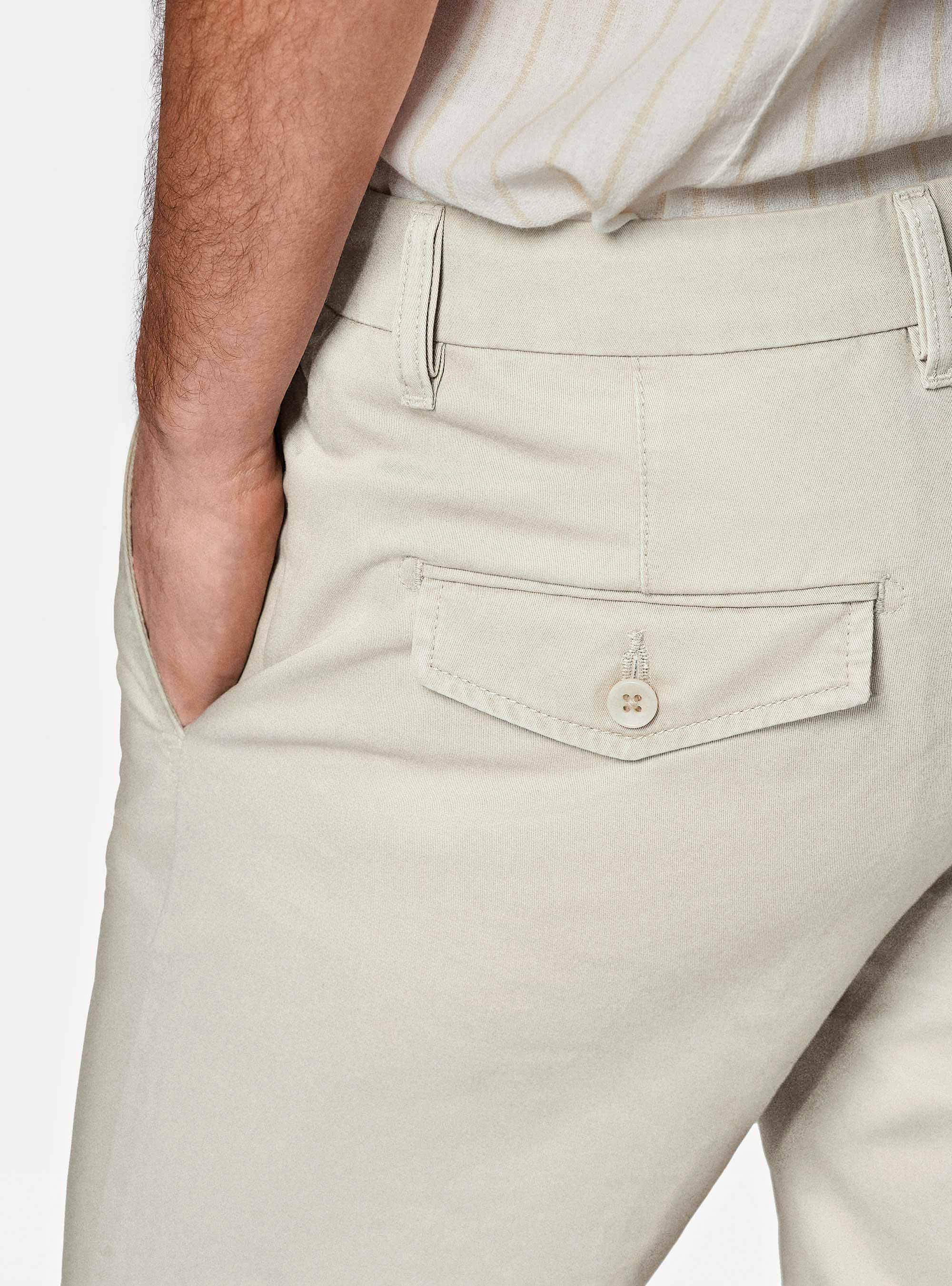 Cotton twill bermuda shorts, OFF-WHITE