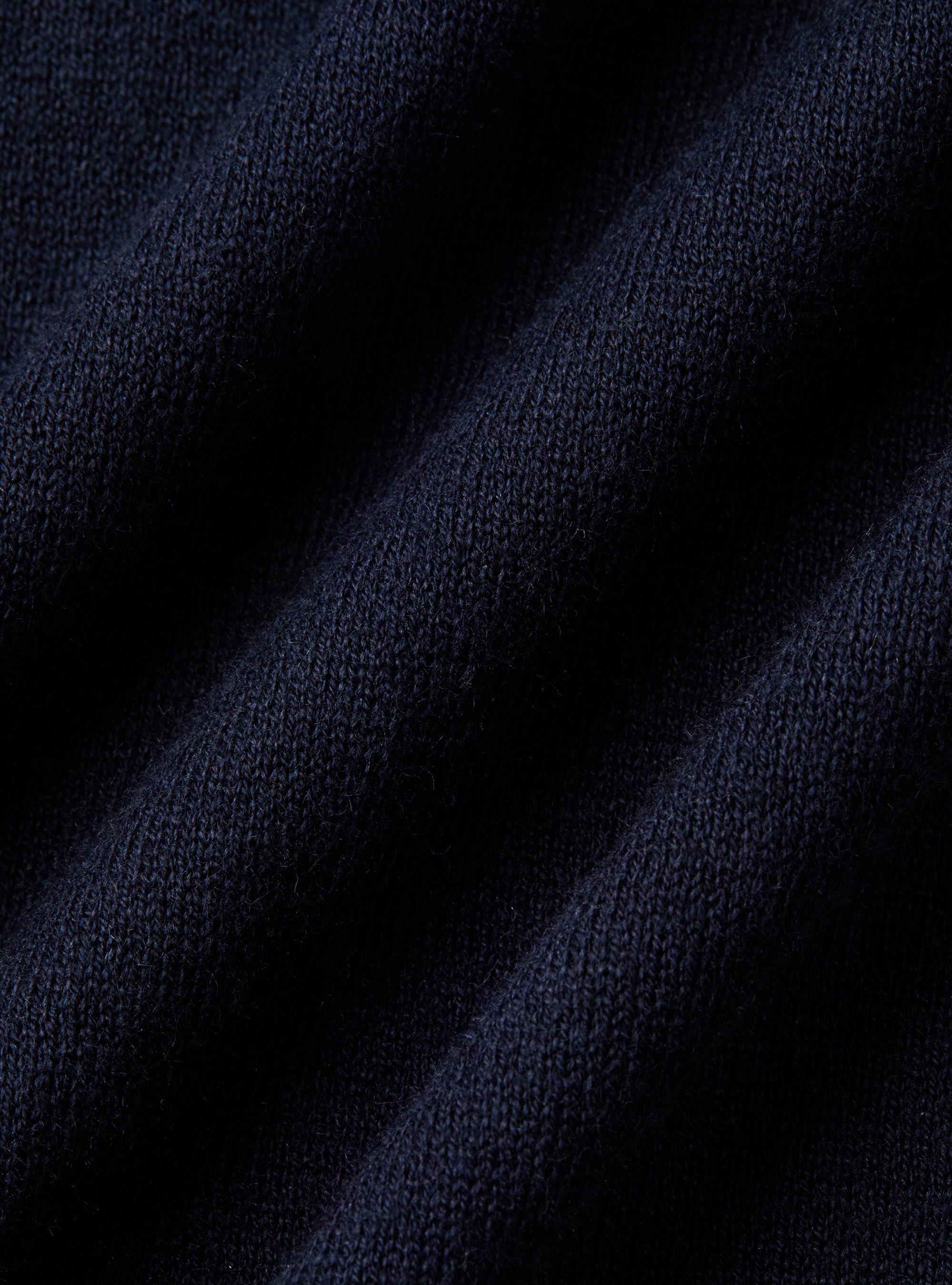 Cotton silk and cashmere crew neck sweater, NAVY BLUE