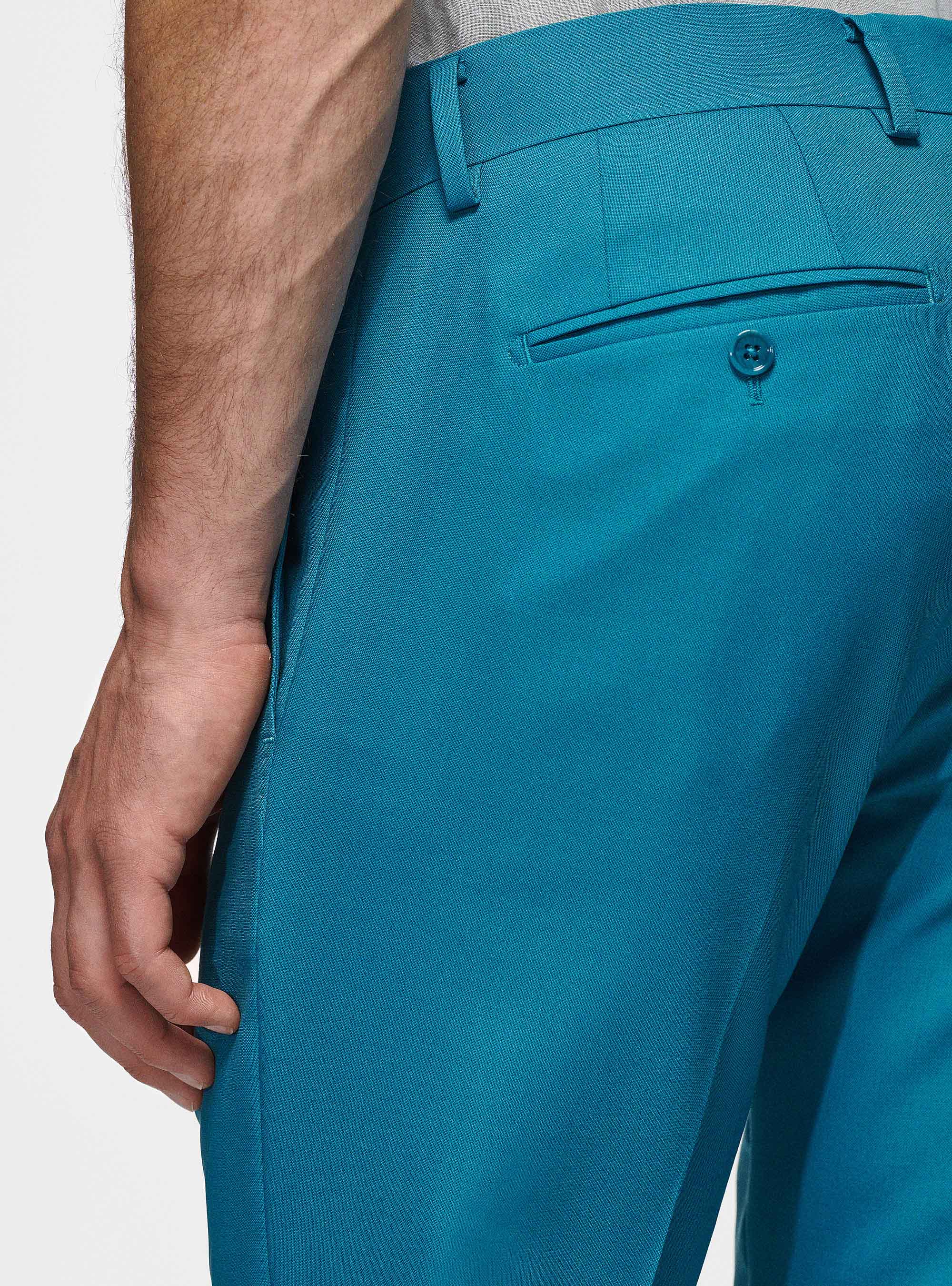 Pantalon en pure laine Vitale Barberis Canonico, P&Egrave;TROLE