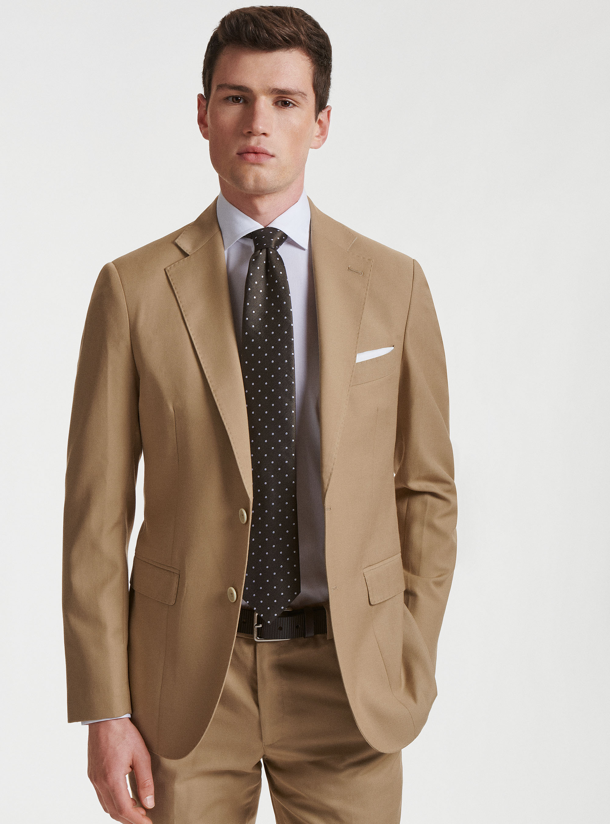 Giacca per abito slim fit, SABBIA