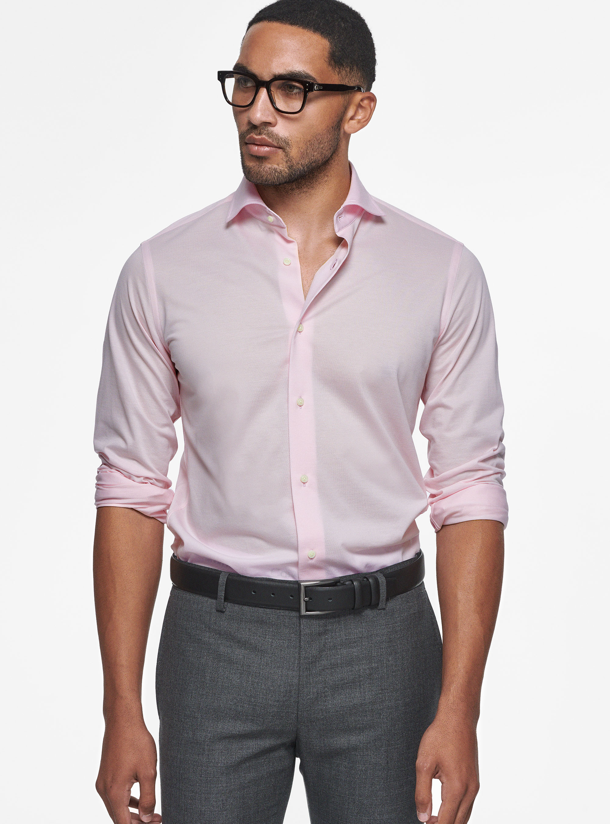 Chemise en tissu piqu&eacute; COOLMAX, ROSE