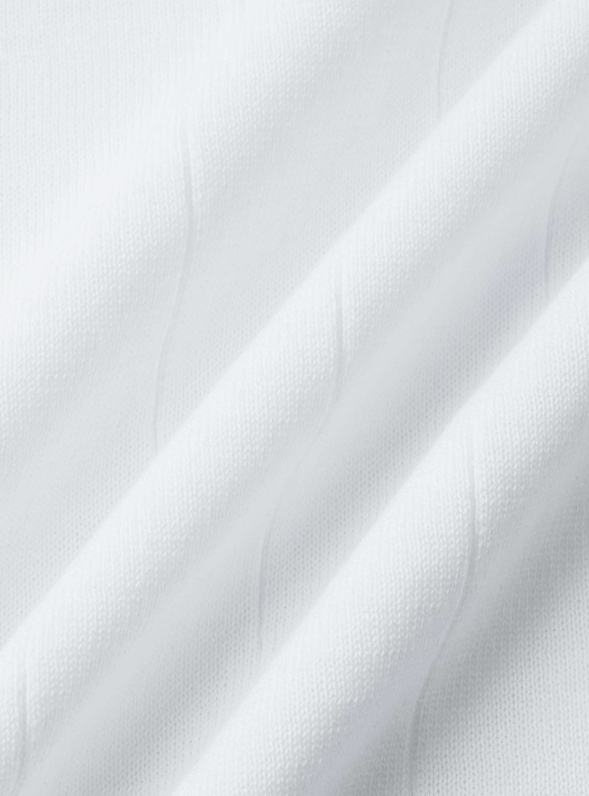 Pure cotton flat-ribbed sweater, WHITE