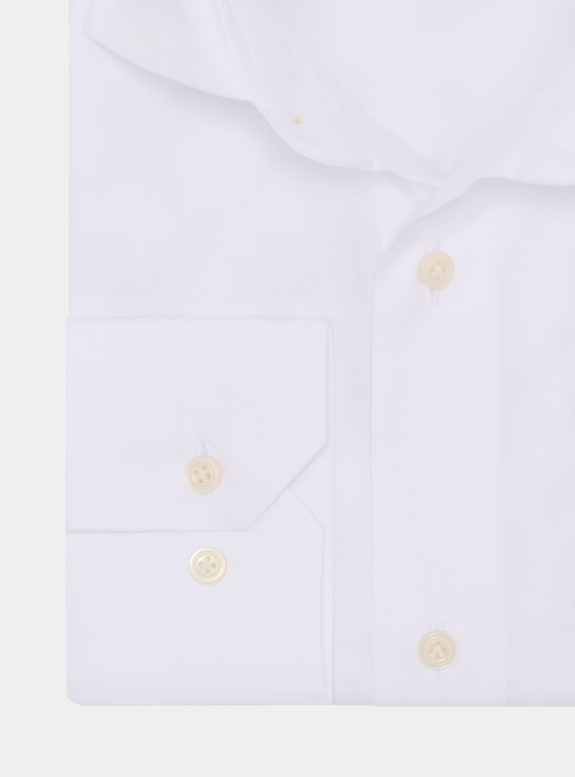 Camisa de popel&iacute;n de algod&oacute;n el&aacute;stico, BLANCO