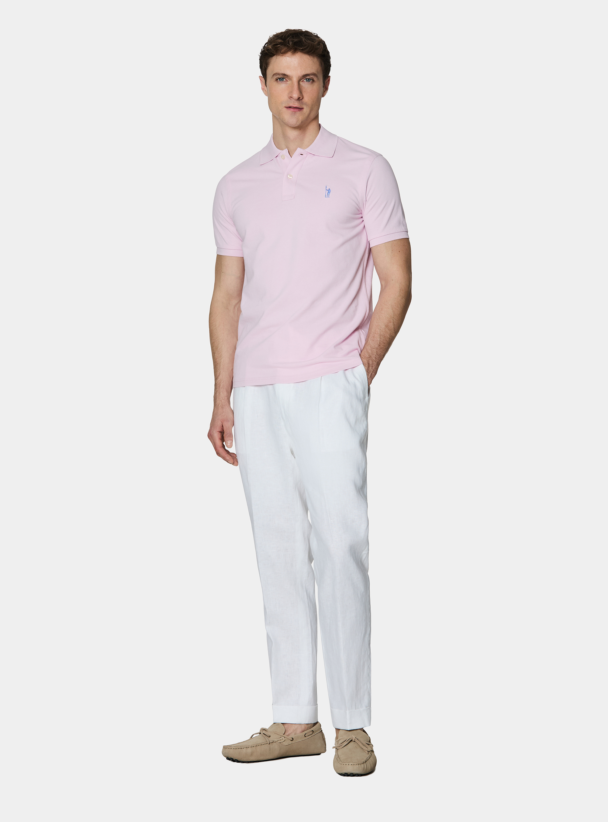 Polo classique en piqu&eacute;, ROSA CHIARO 0466C