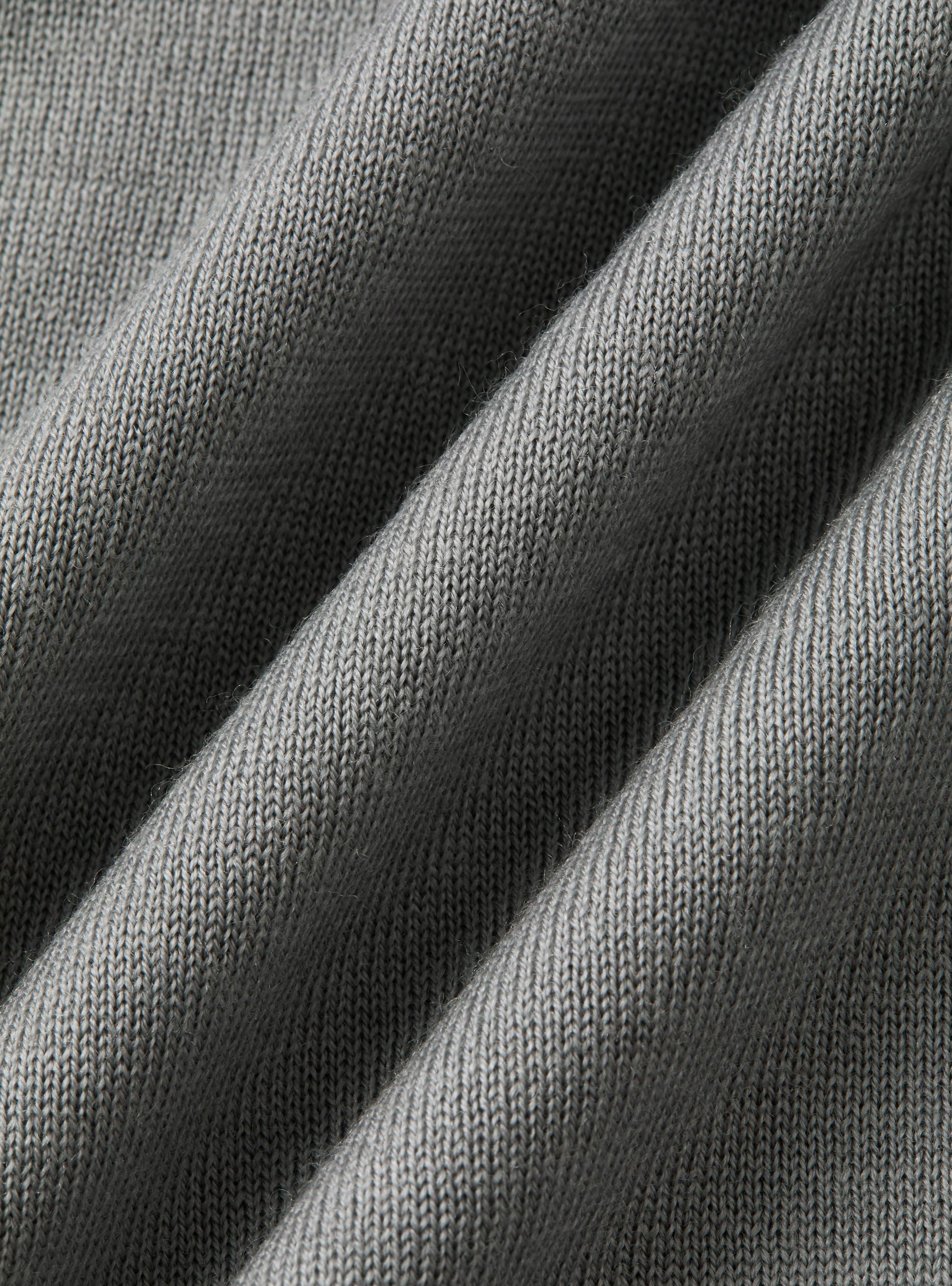 Extra-fine merino wool polo shirt, GREY