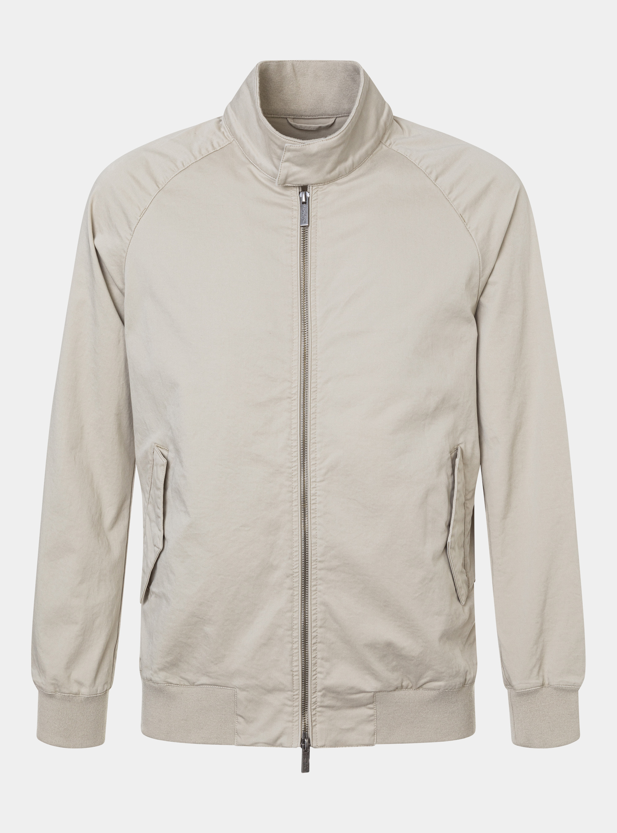 Bomber in twill di cotone stretch, SABBIA