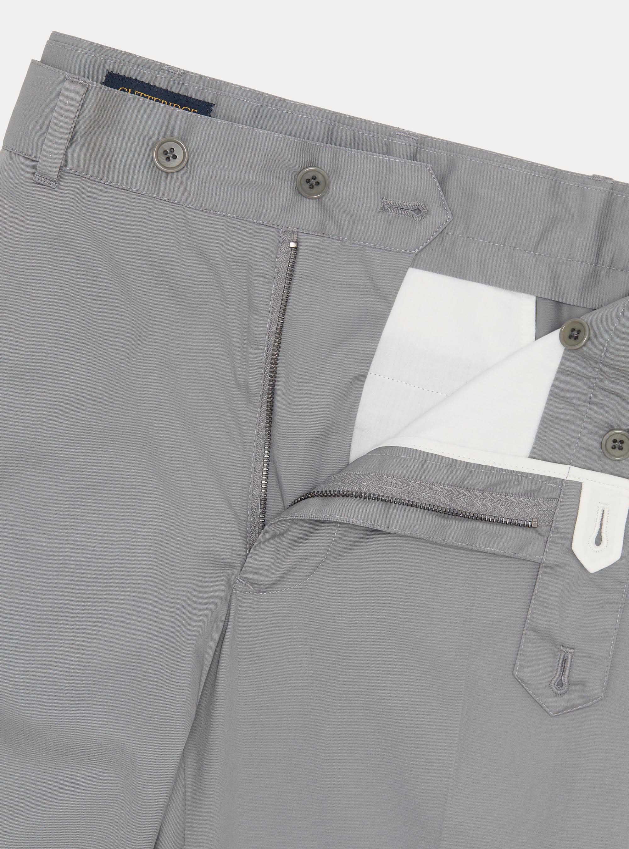 Lightweight twill slim fit chino trousers, GREY
