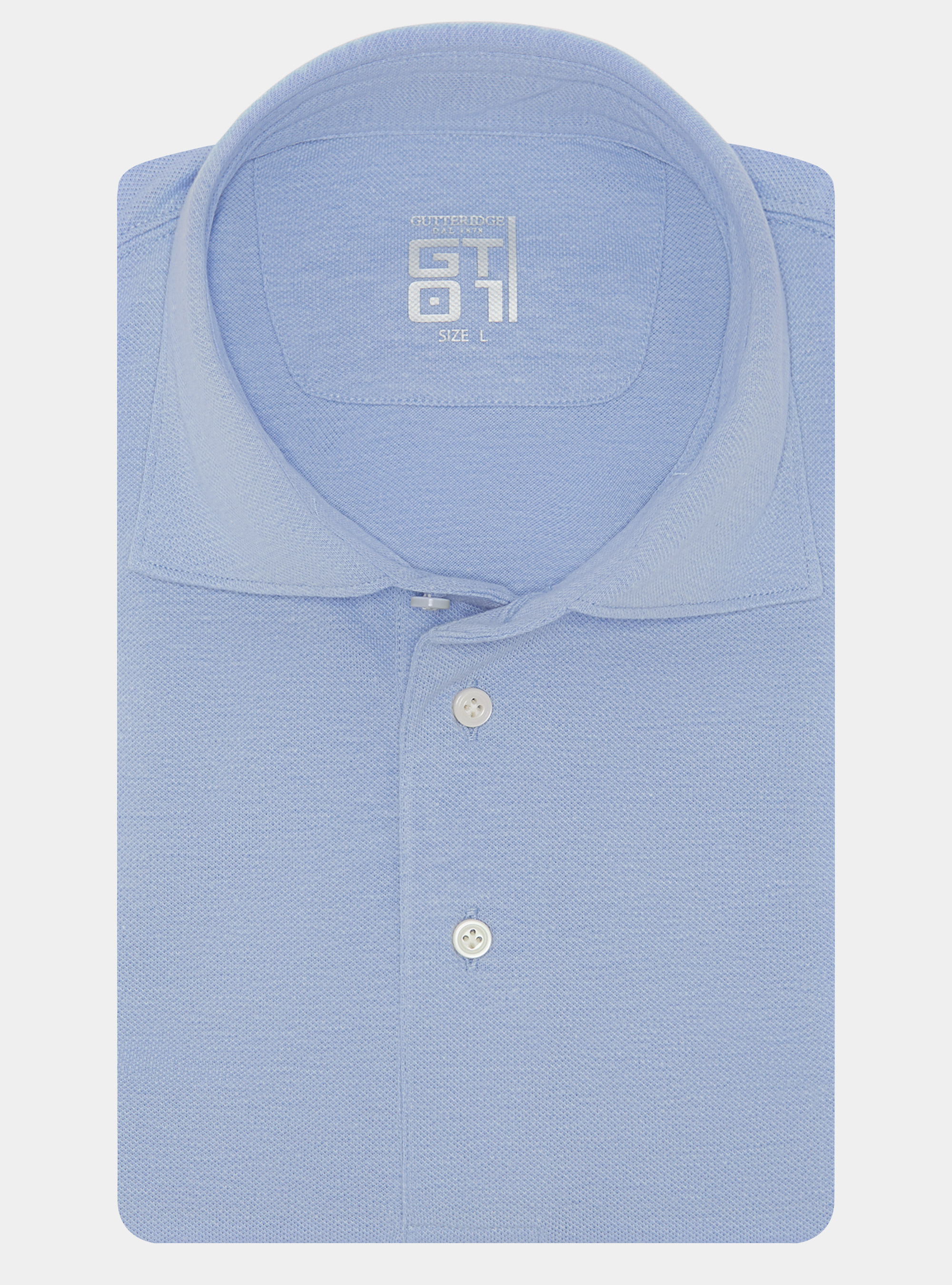 GT01 stretch pique polo shirt, LIGHT BLUE
