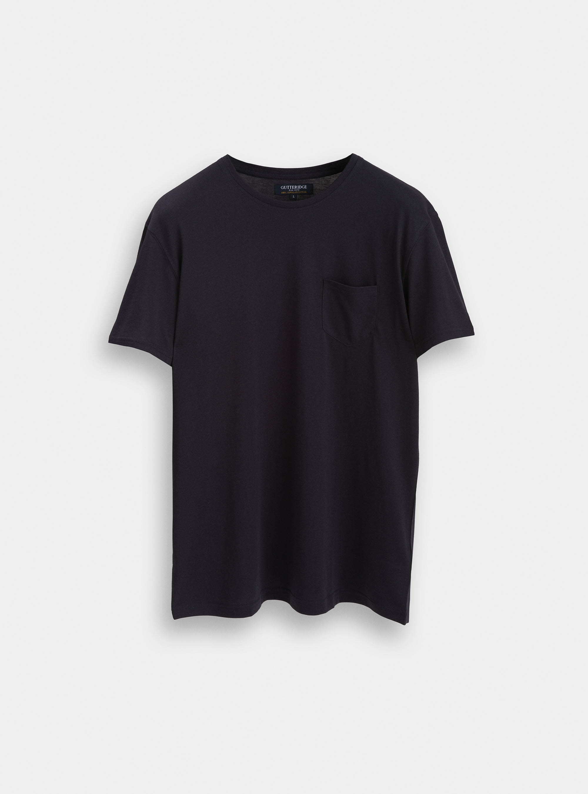 Supima cotton jersey t-shirt with pocket, NAVY BLUE