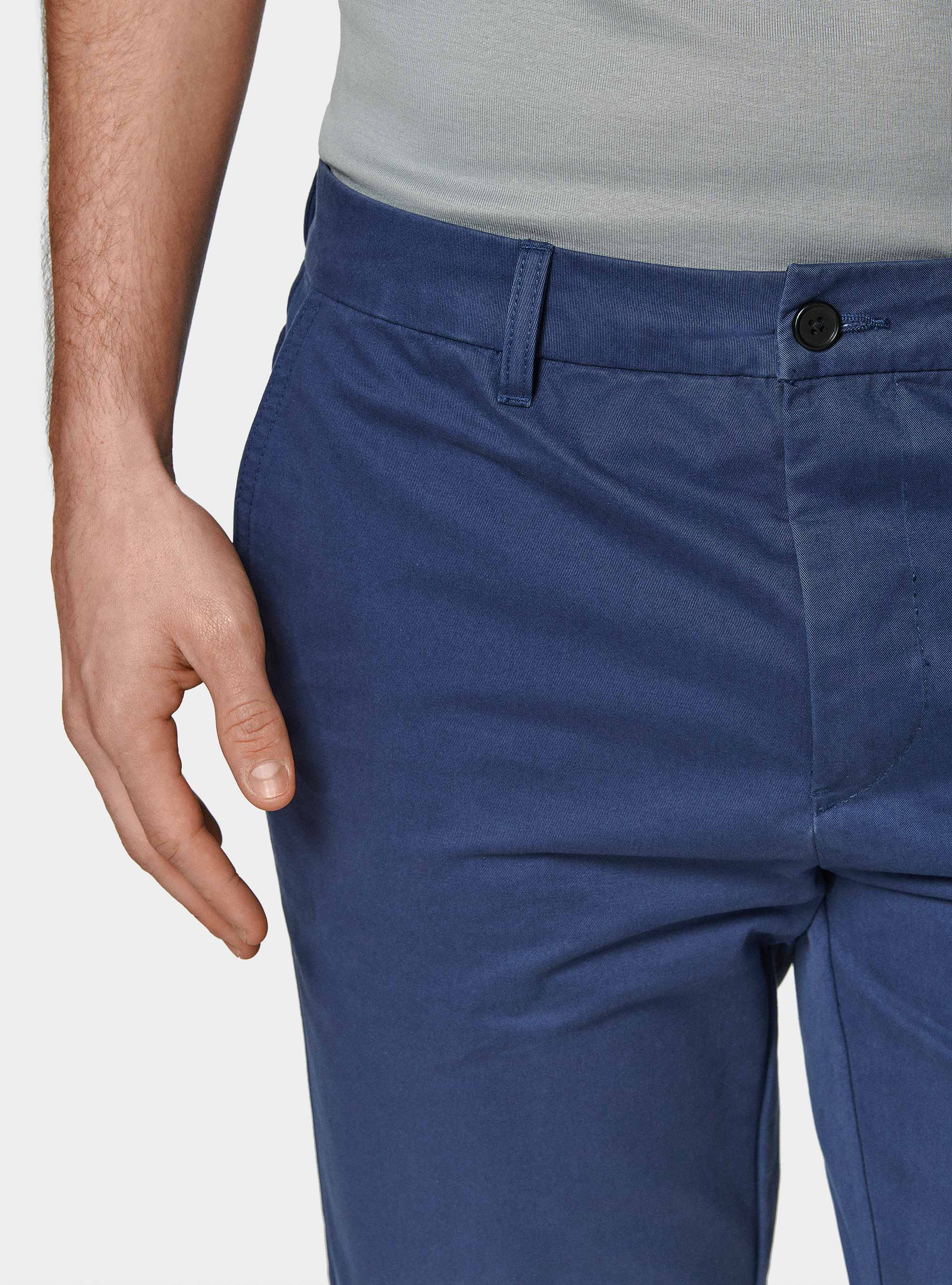 Bermudashorts aus Baumwolltwill, BLUE 0241C