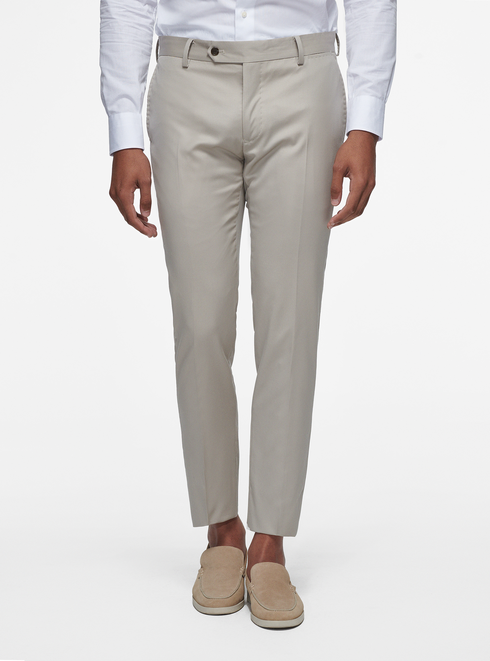 Trousers in pure 110's superfine wool, SAND