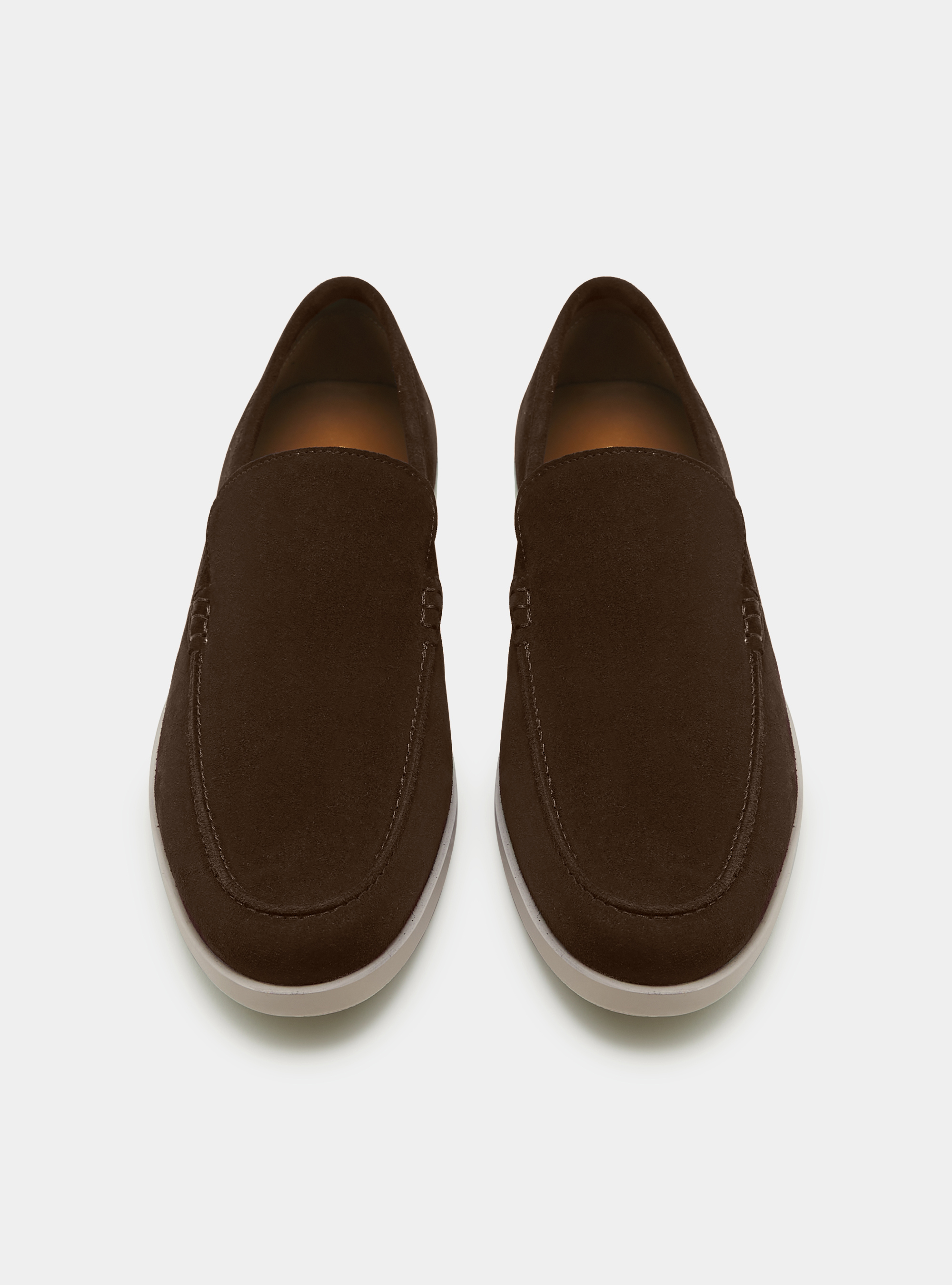 Suede loafers, BROWN