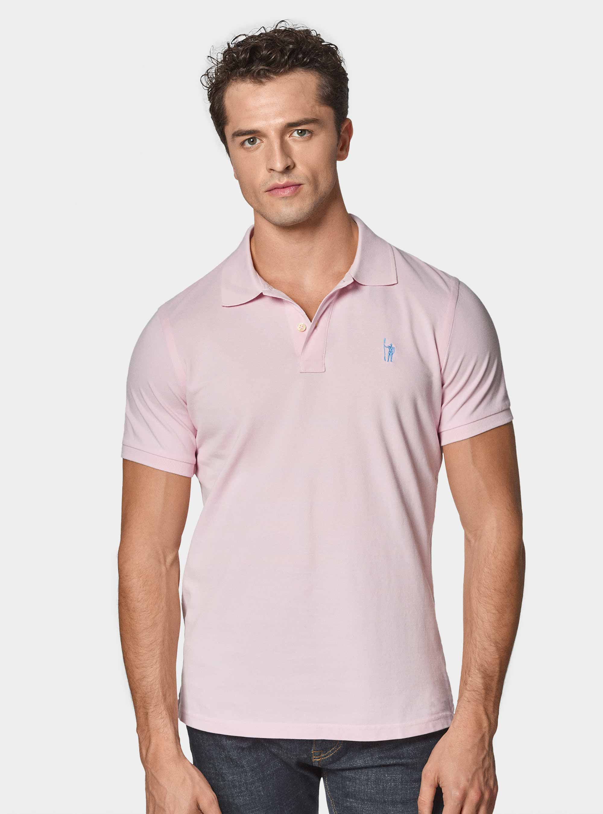Polo classica in piquet, ROSA