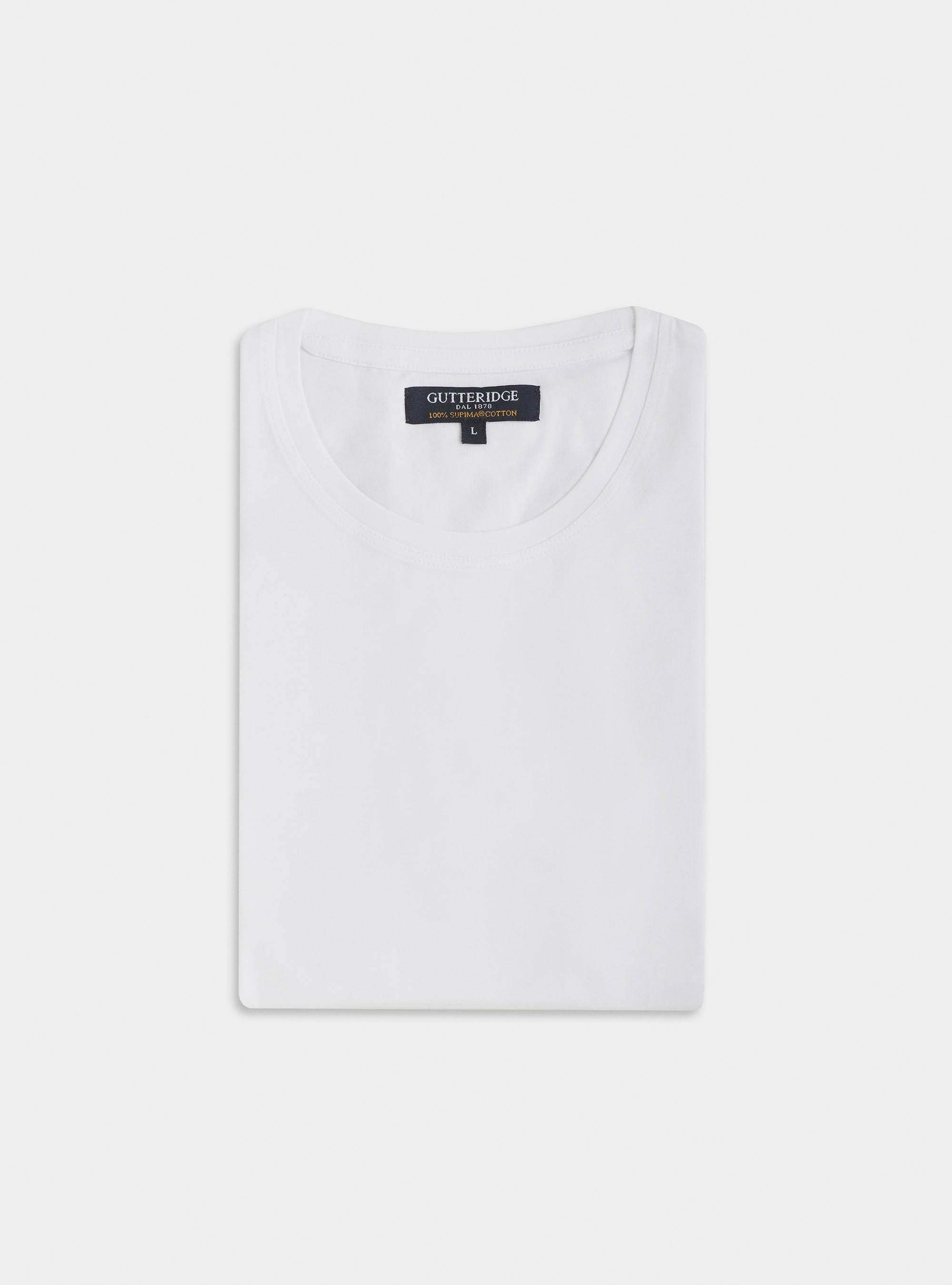 Supima cotton jersey long-sleeved T-shirt, WHITE