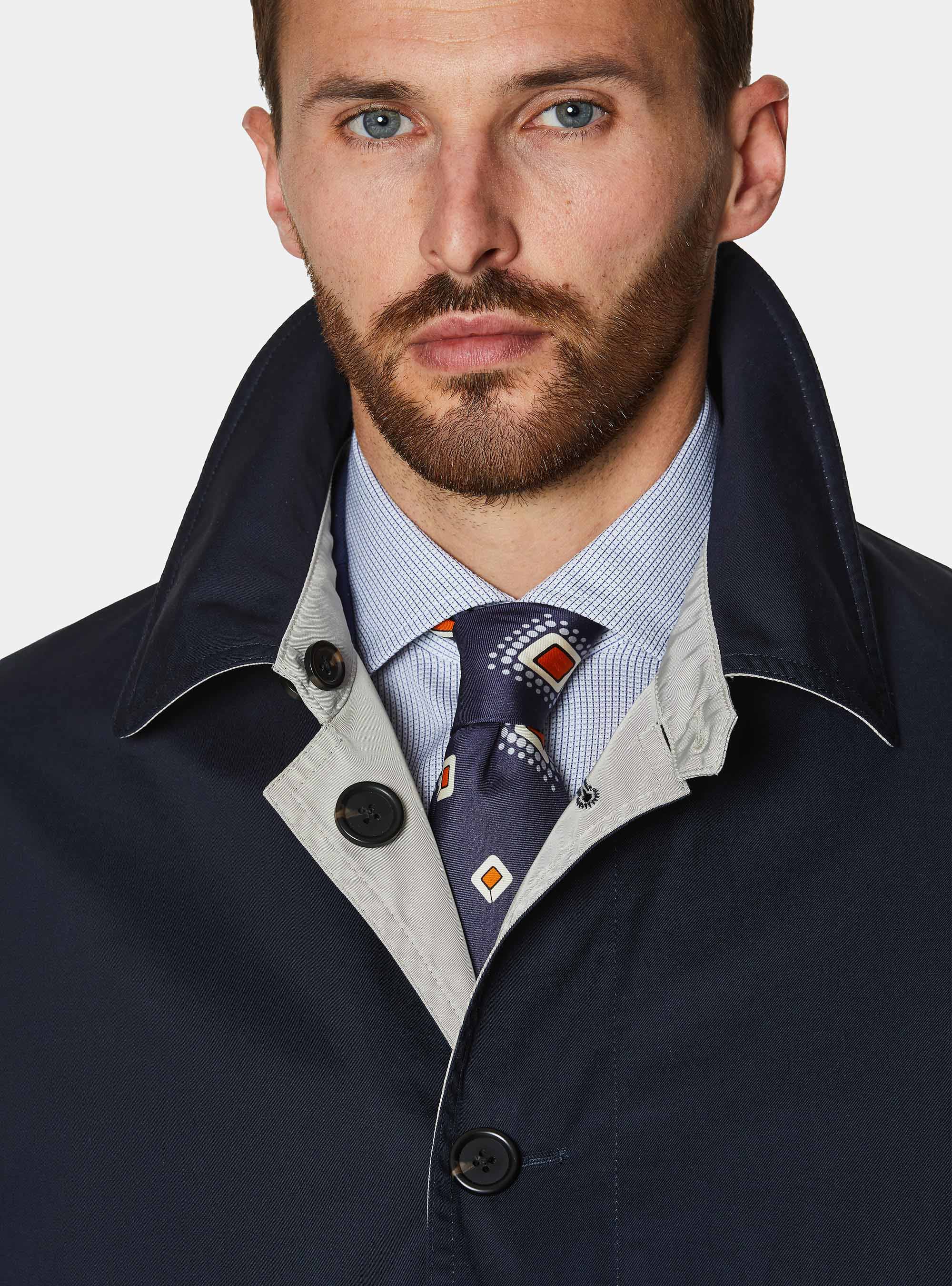 Reversible raincoat, NAVY BLUE