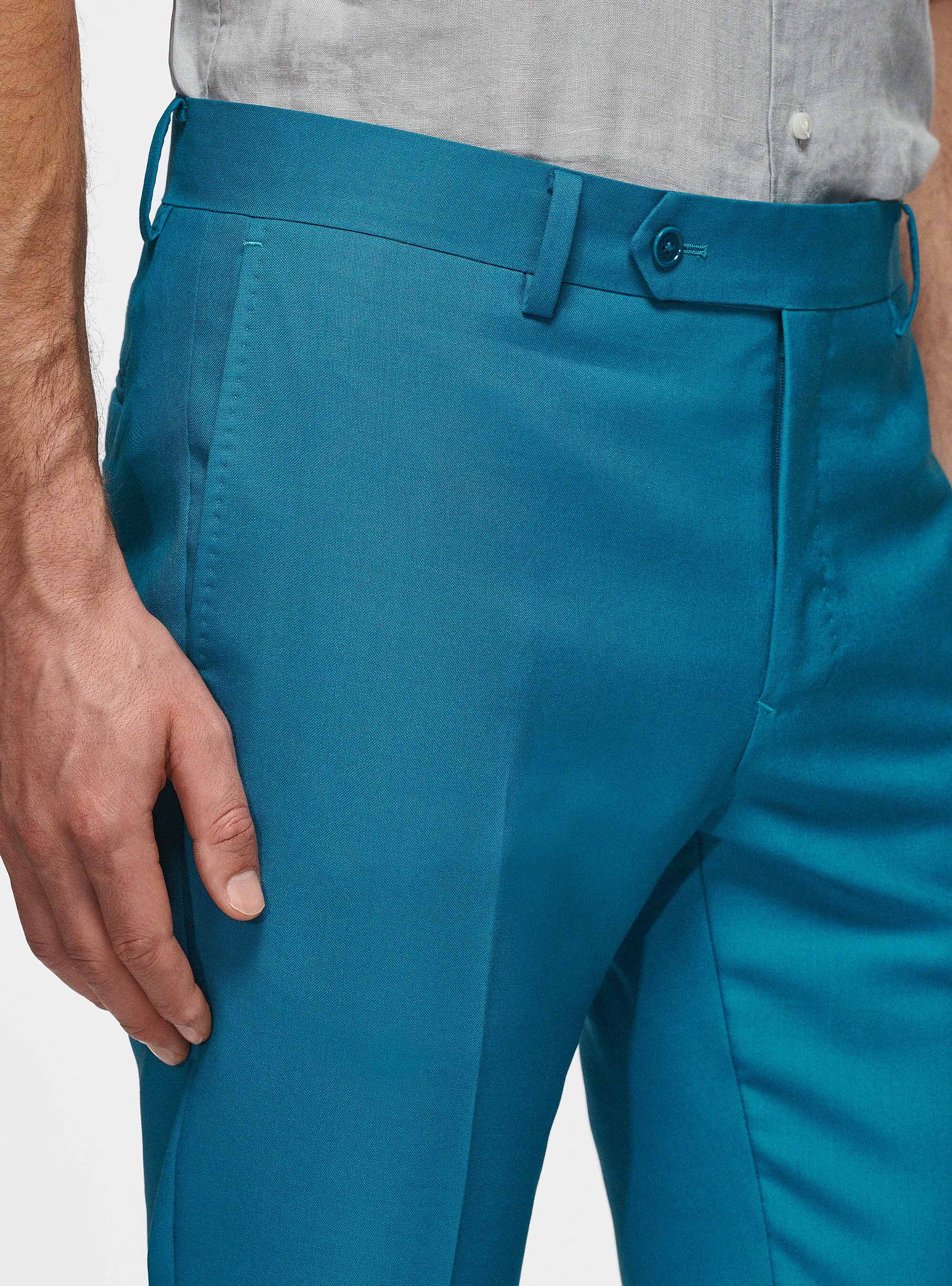 Pantalon en pure laine Vitale Barberis Canonico, P&Egrave;TROLE