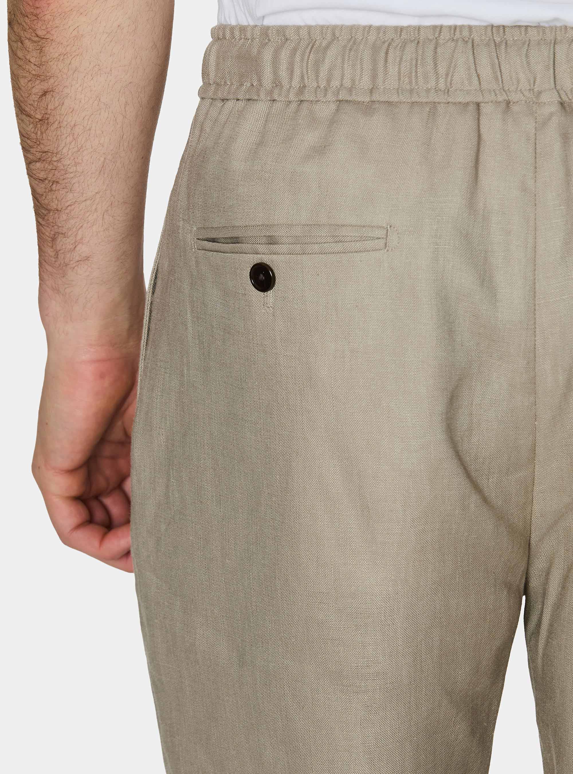 Bermudas de lino con cord&oacute;n ajustable, ARENA
