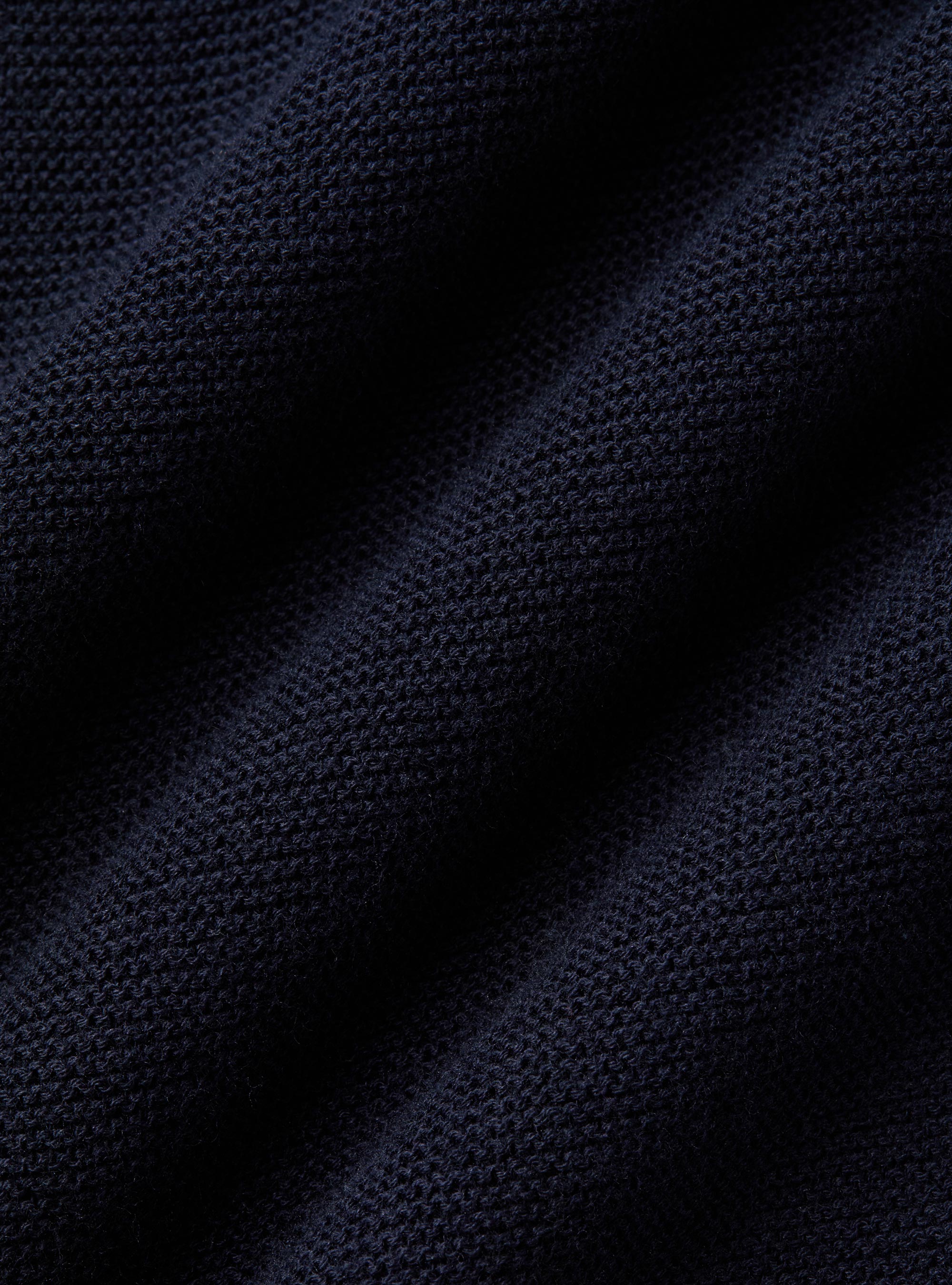 Knitted links polo shirt in extra-fine cotton, NAVY BLUE