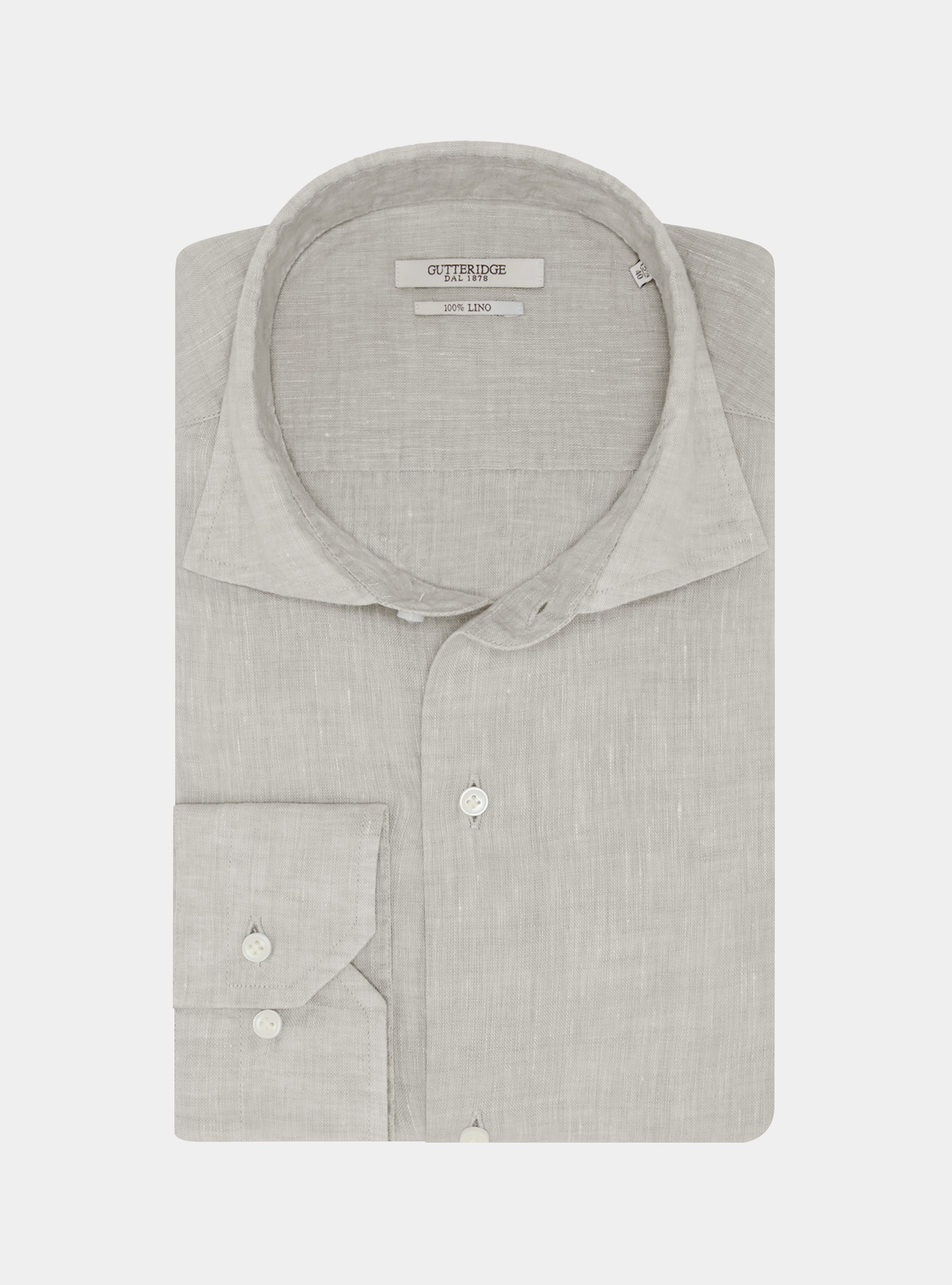Pure linen shirt, ECRU MELANGE 0562C
