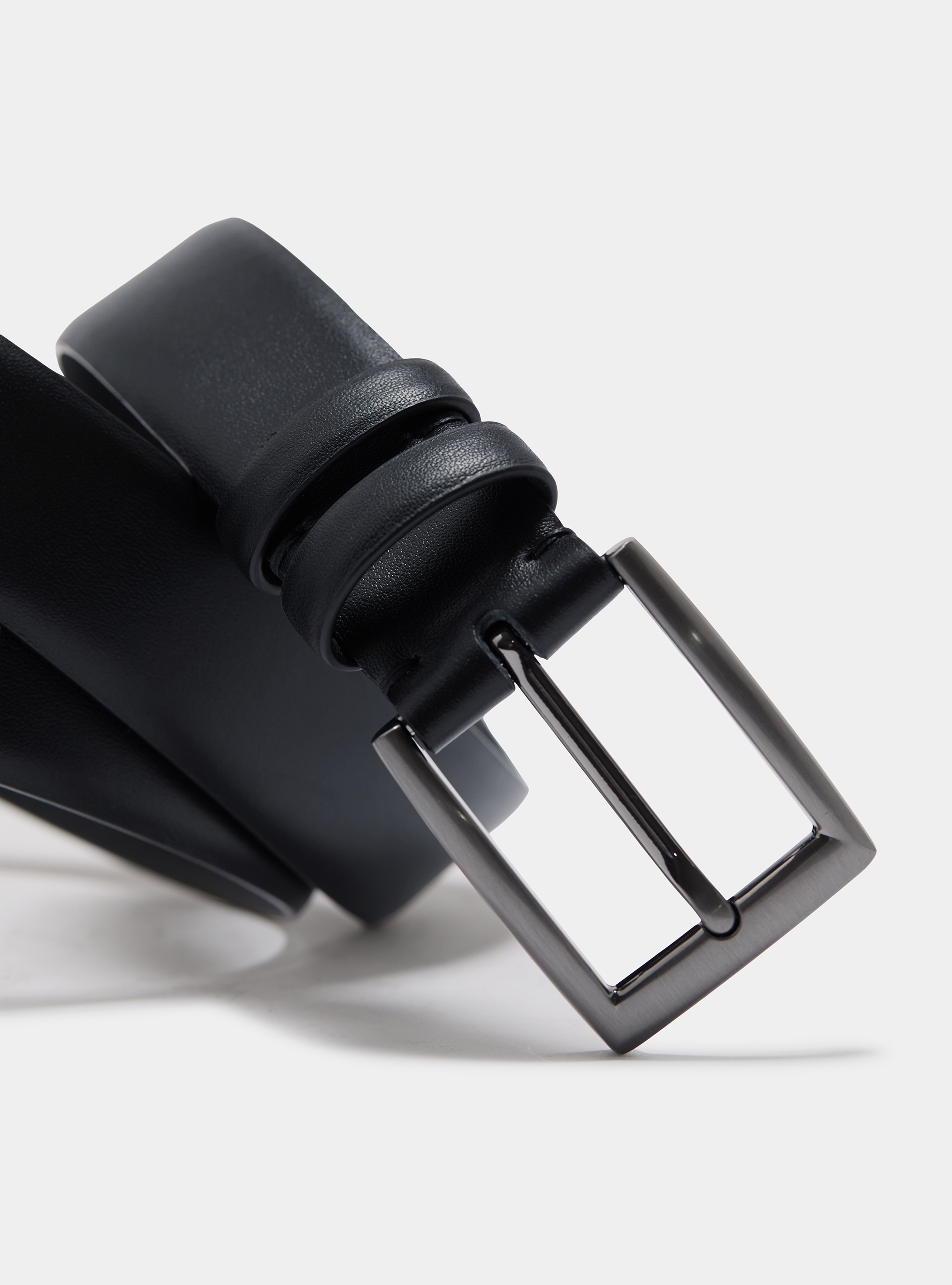 Ceinture en cuir, BLEU MARINE