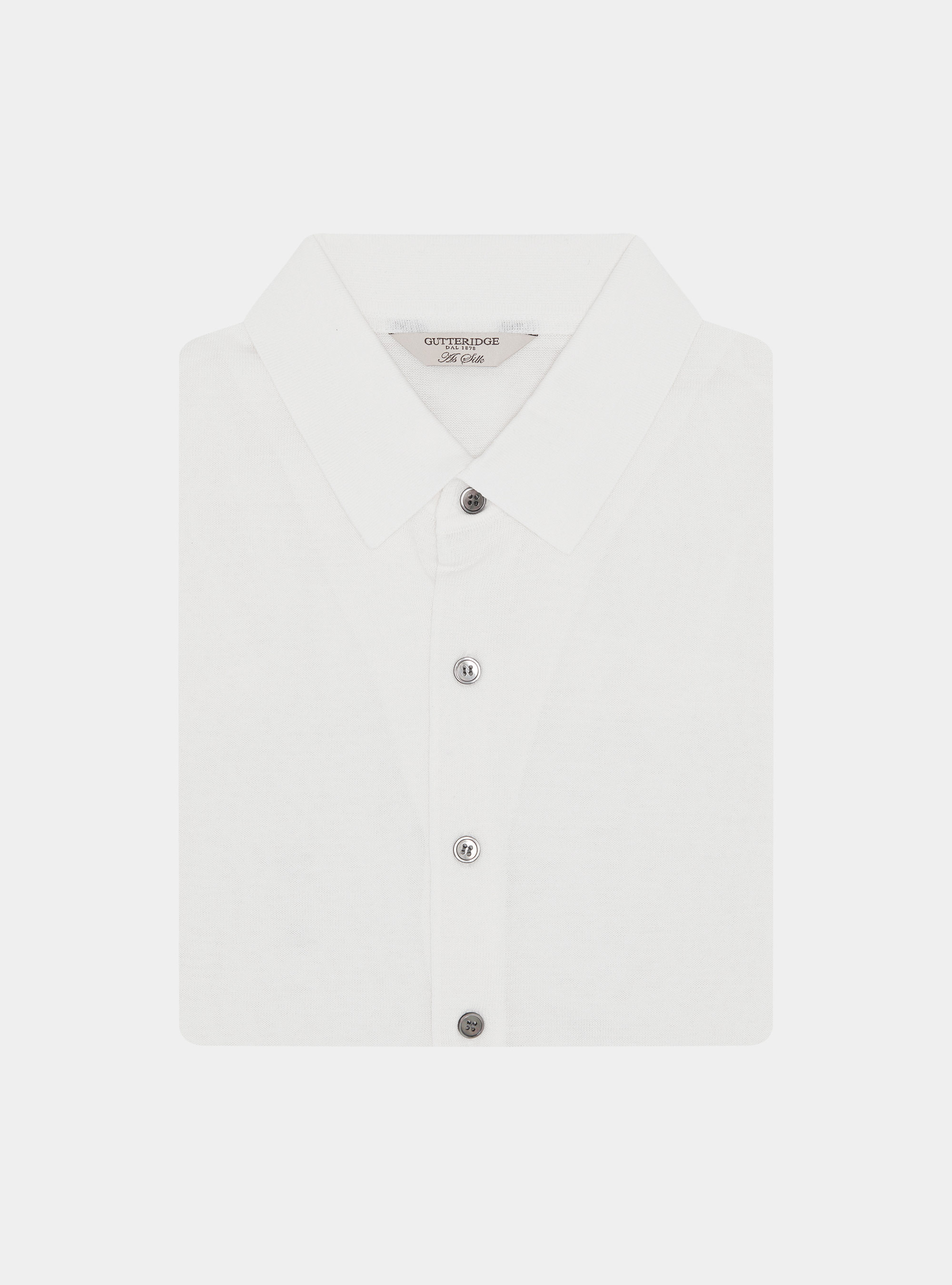 Polohemd aus Baumwolle und Seide, BIANCO 0099C