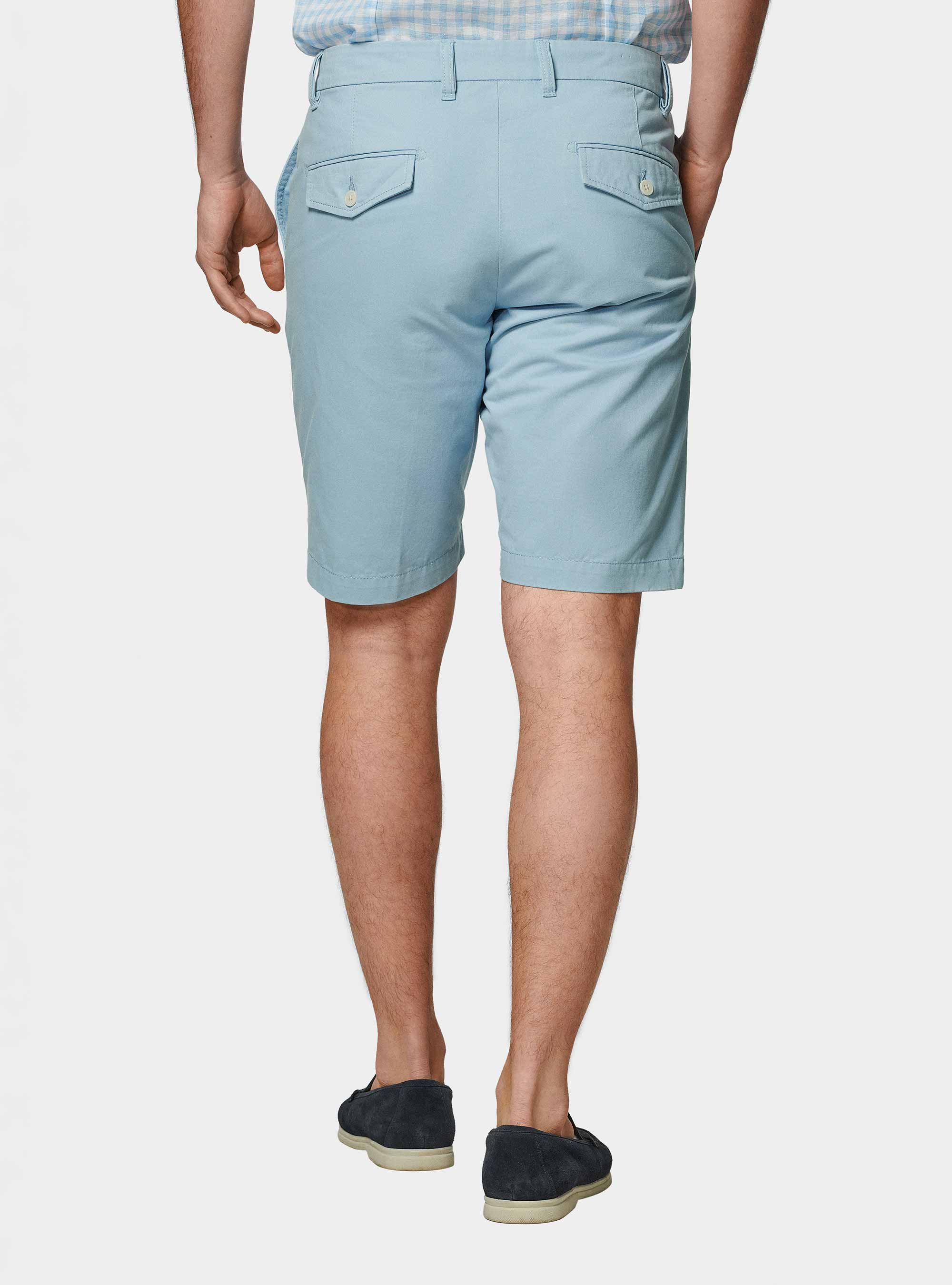 Cotton twill bermuda shorts, LIGHT BLUE