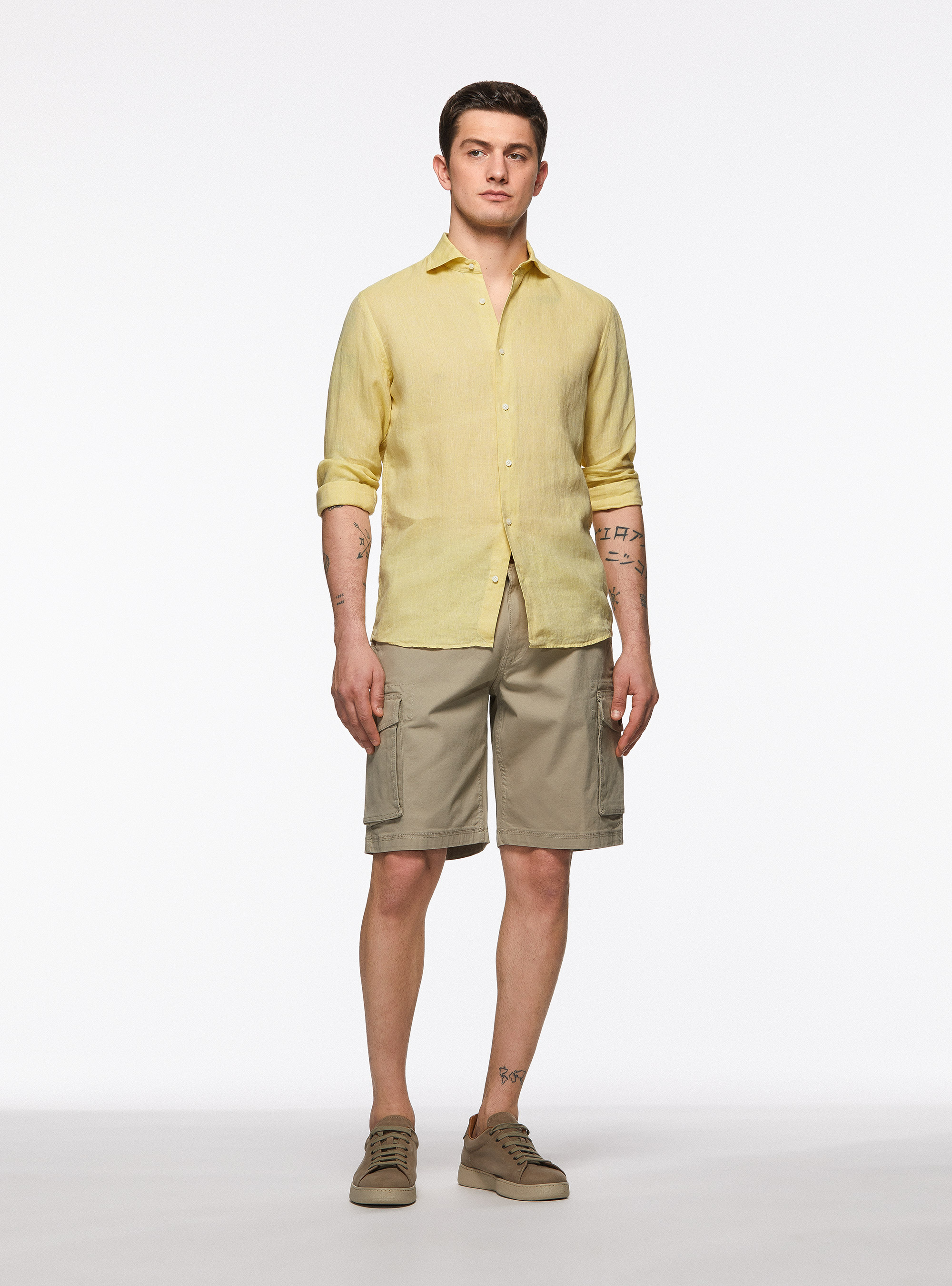 Bermudas con bolsillos cargo laterales, ARENA